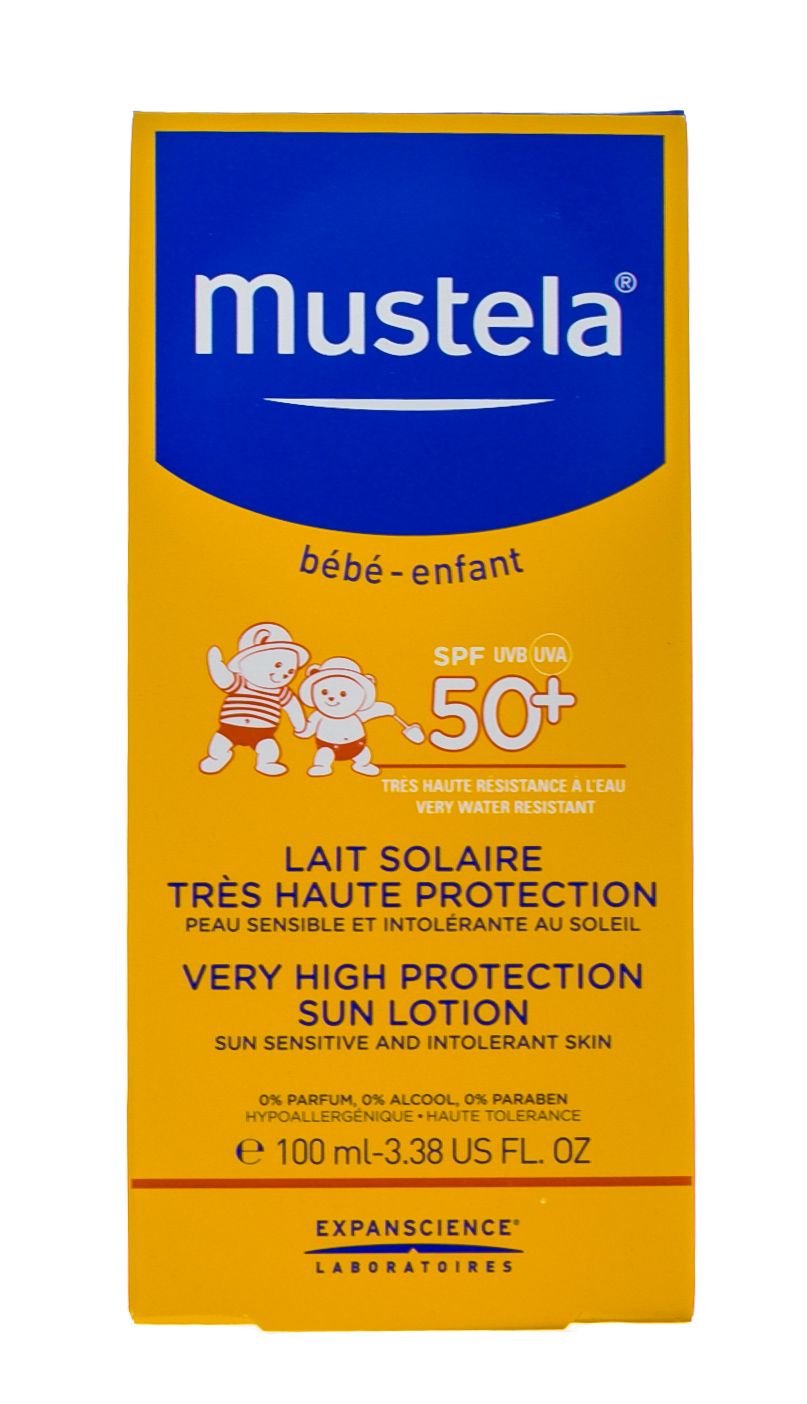 Мустела Бебе Солнцезащитное молочко с очень высокой степенью защиты SPF 50+, 100 мл (Mustela, Sun) фото 5