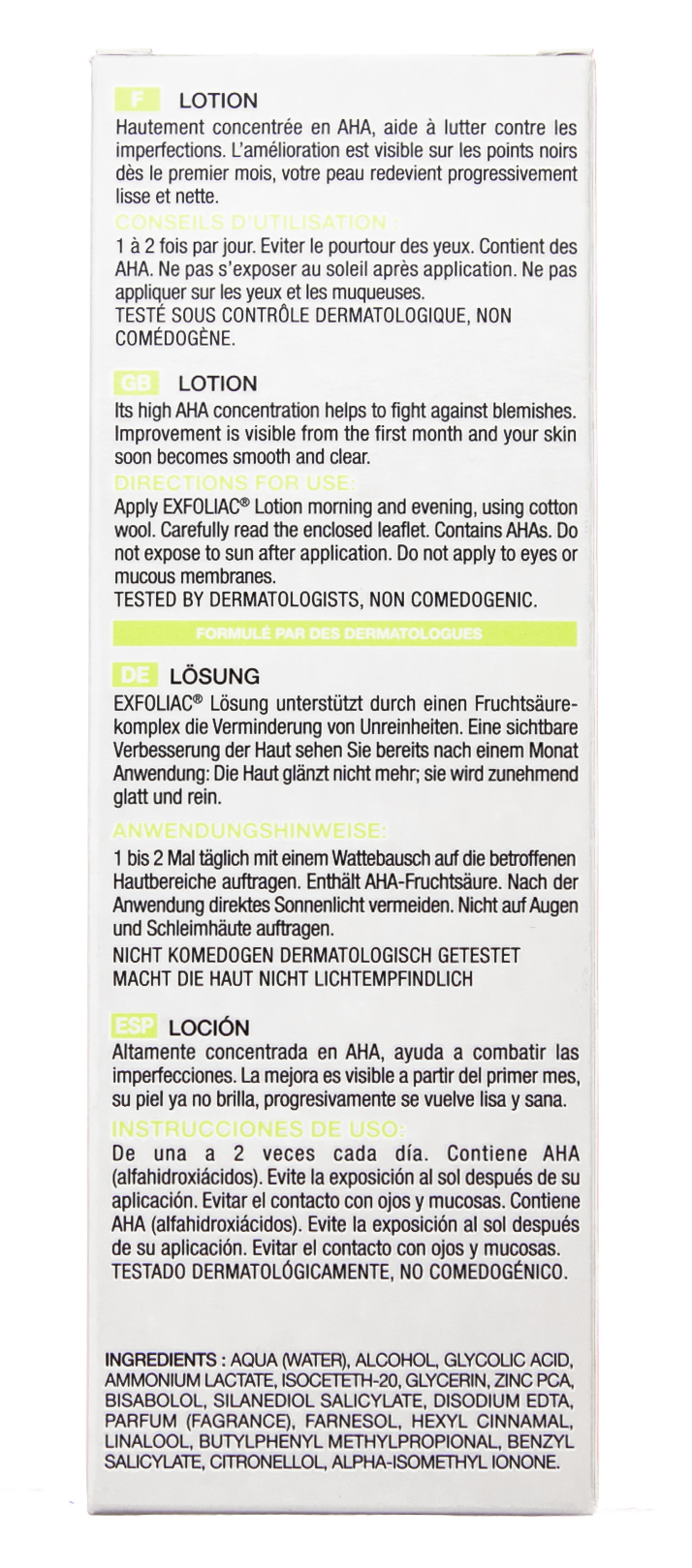 Норева Эксфолиак лосьон с высокой концентрацией АНА и ВНА 125 мл (Noreva, Exfoliac) фото 3