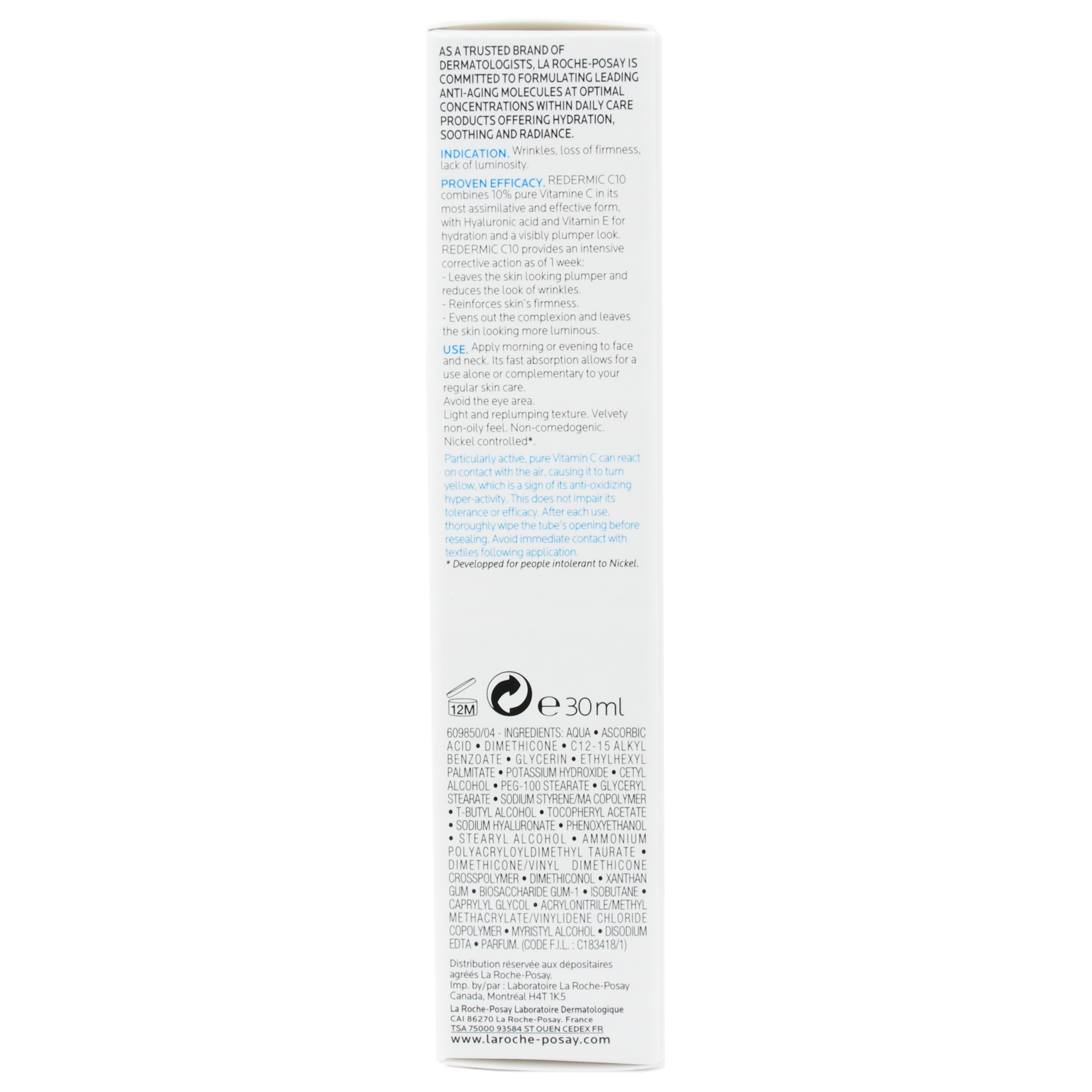 Ля Рош Позе Редермик C10 интенсивный антивозрастной уход 30 мл (La Roche-Posay, Redermic 35-55 лет) фото 5