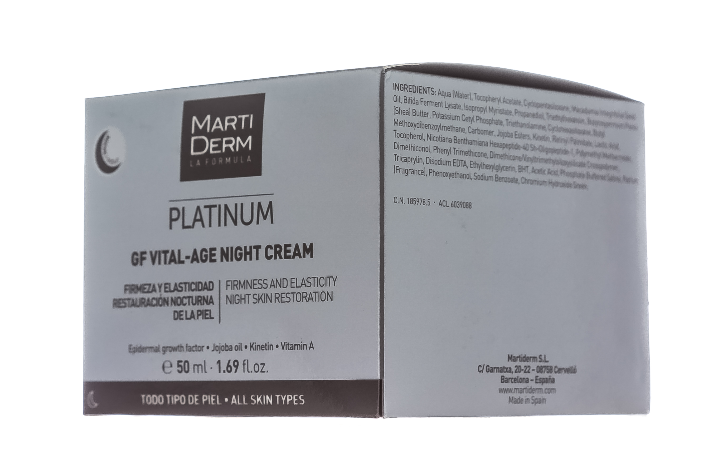 Мартидерм Платинум GF Витал-аж Крем ночной 50 мл (Martiderm, Platinum) фото 2