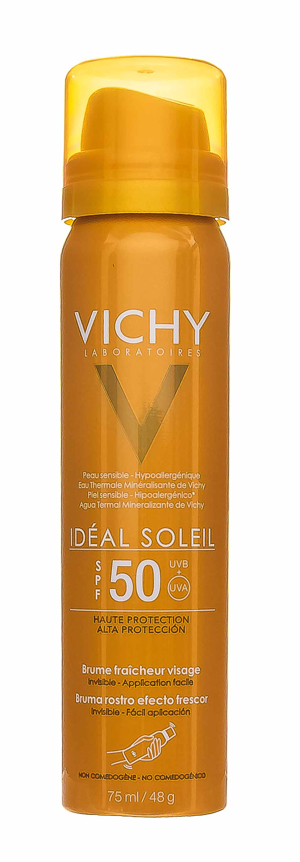 Виши Освежающий спрей-вуаль для лица SPF50, 75 мл (Vichy, Capital Ideal Soleil) фото 3