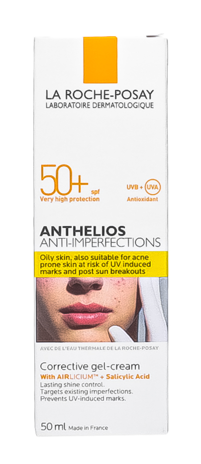 Ля Рош Позе Гель-крем для жирной, проблемной и склонной к акне кожи лица SPF 50+, 50 мл (La Roche-Posay, Anthelios) фото 2