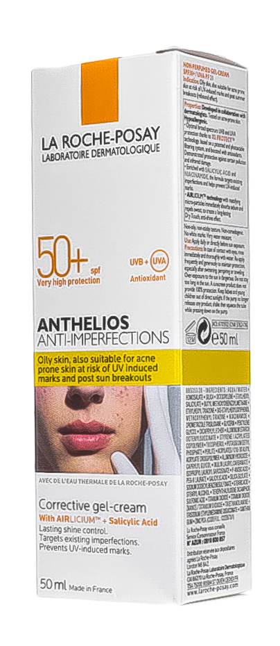 Ля Рош Позе Гель-крем для жирной, проблемной и склонной к акне кожи лица SPF 50+, 50 мл (La Roche-Posay, Anthelios) фото 3