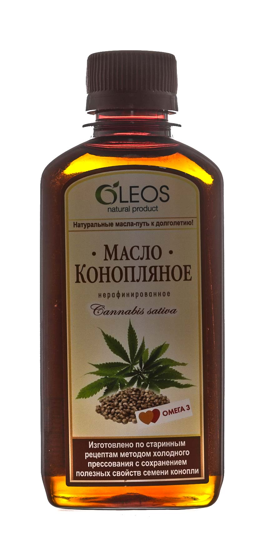 Олеос Масло Конопляное 200 мл (Oleos, Пищевое масло) фото 1