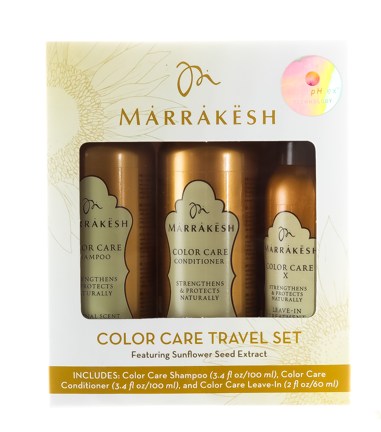Марракеш Набор женский для окрашенных волос Шампунь для окрашенных волос, Кондиционер для окрашенных волос, Несмываемый спрей-кондиционер для окрашенных волос (Marrakesh, Color Care) фото 1