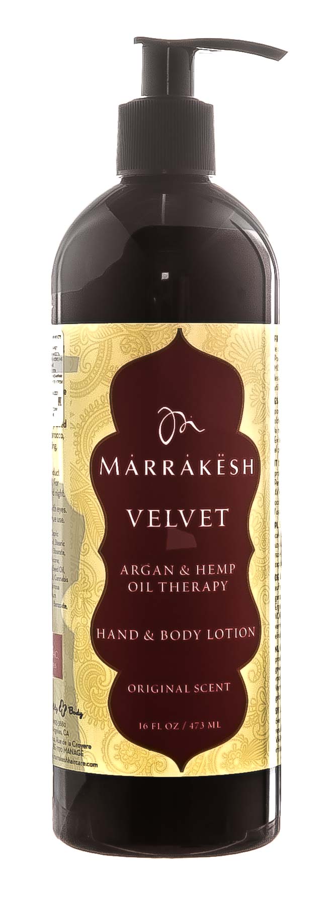 Марракеш Увлажняющий лосьон для рук и тела Вельвет (аромат Original) 480 мл (Marrakesh, Body Care) фото 1