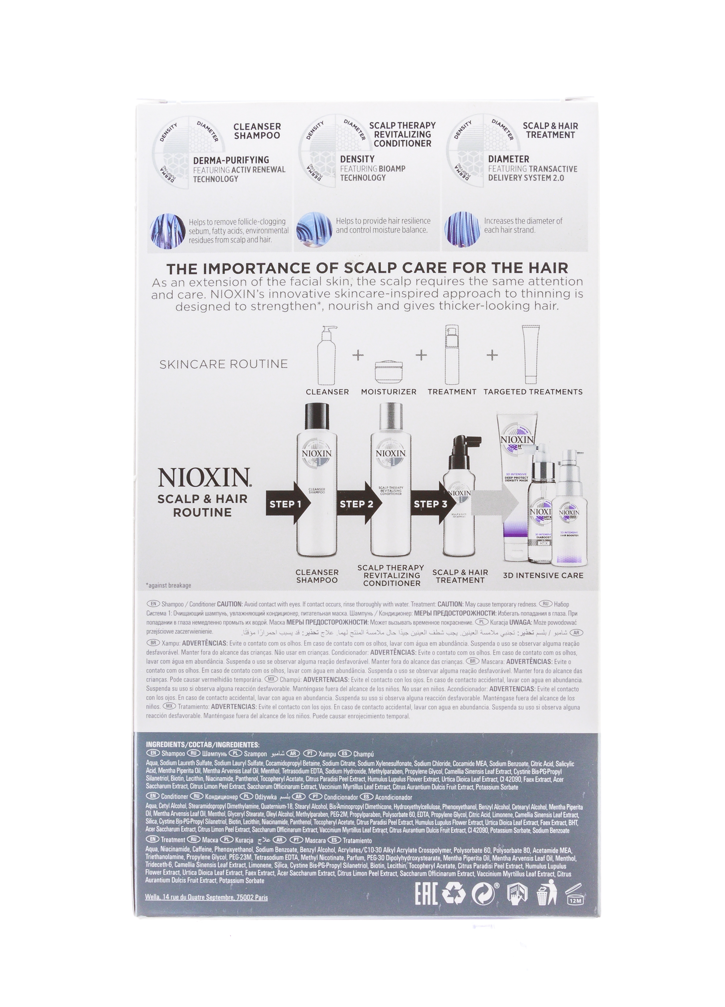 Ниоксин Набор 3х-ступенчатая система System 1, XXL-формат (Nioxin, System 1) фото 5