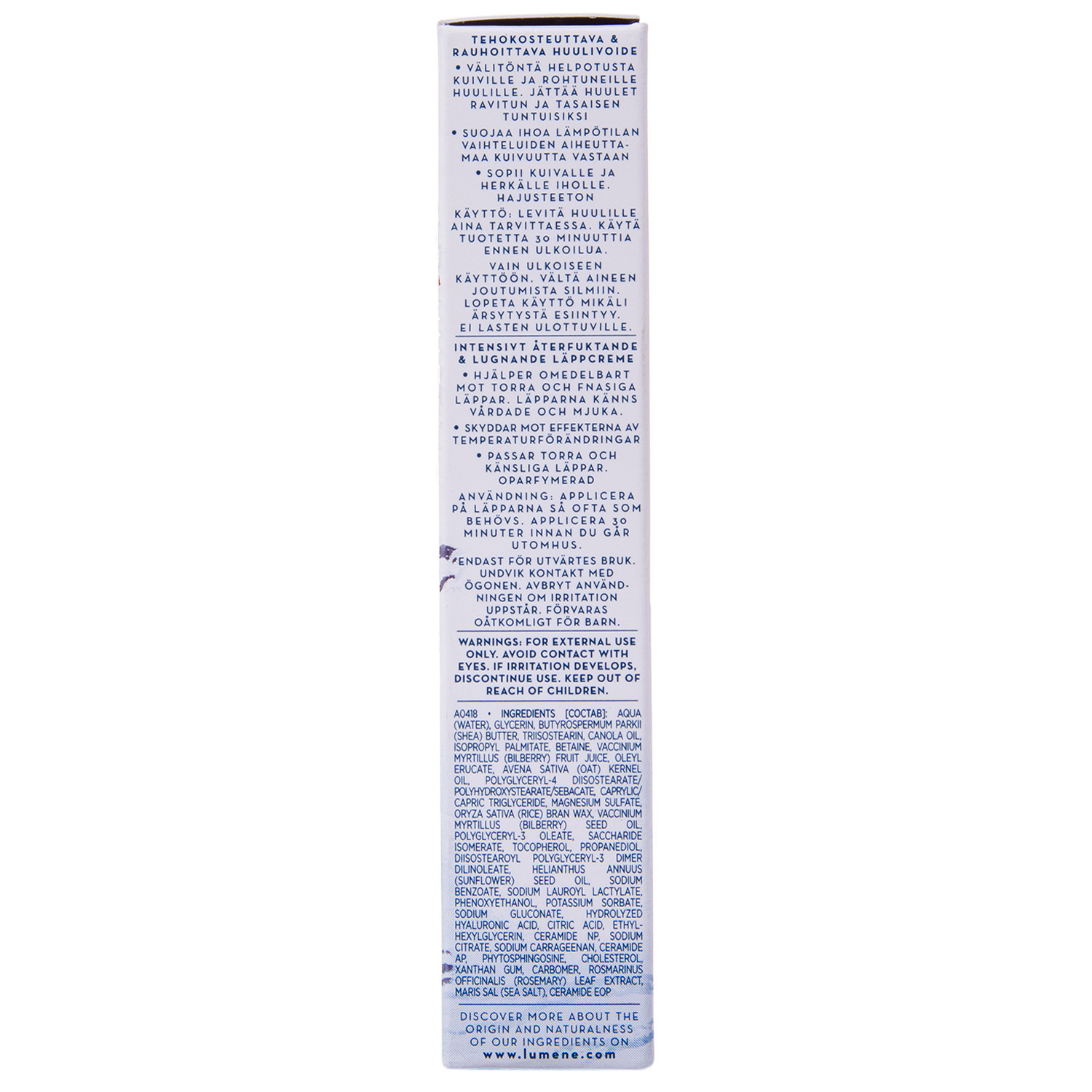 Люмене Увлажняющий и успокаивающий насыщенный крем для губ 10 мл (Lumene, Arktis) фото 2