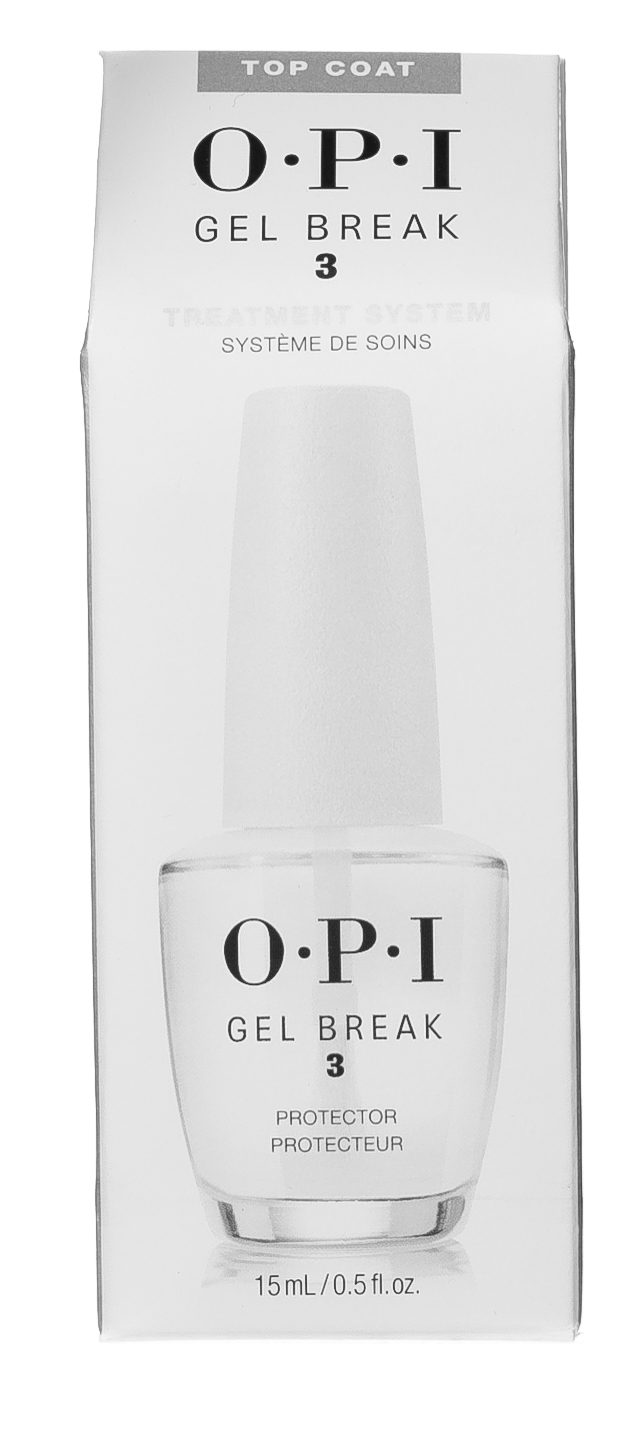 Опи Защищающее верхнее покрытие с глянцевым финишем Gel Break Protector Top Coat 15 мл (O.P.I, Уход за ногтями) фото 1