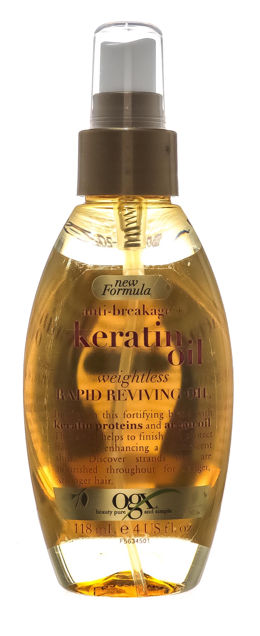 О Джи Икс Легкое кератиновое масло-спрей против ломкости волос мгновенное восстановление 118 мл (Ogx, Для волос) фото 1