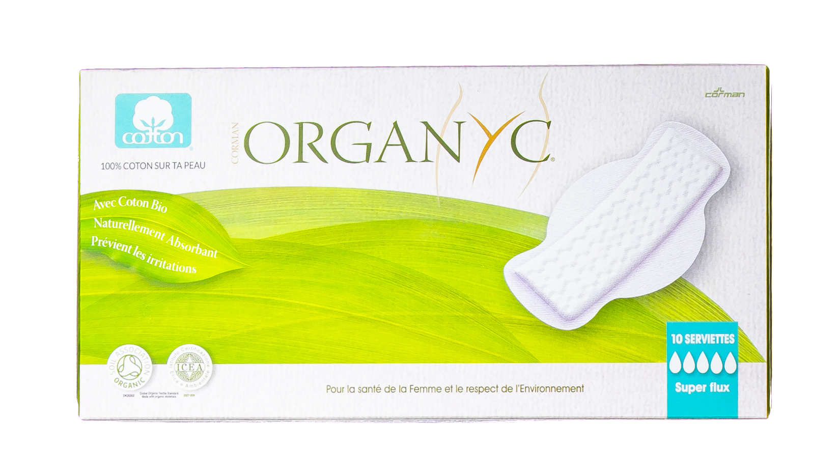 Органик Прокладки с крылышками Супер, для рожениц, 10шт (Organyc, female hygiene) Органик Прокладки с крылышками Супер, для рожениц, 10шт (Organyc, female hygiene) фото 4