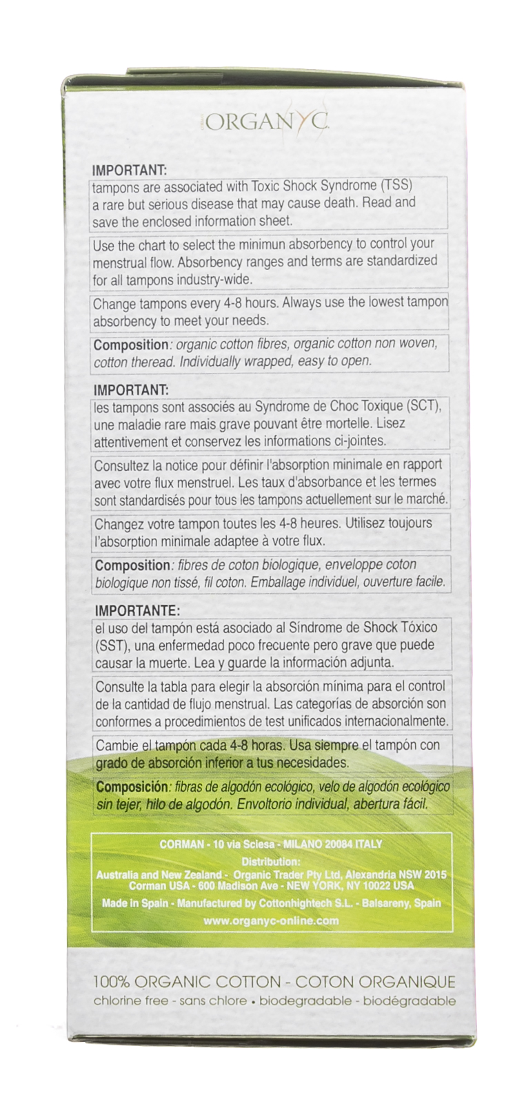 Органик Тампоны Супер, с аппликатором, 14шт (Organyc, female hygiene) Органик Тампоны Супер, с аппликатором, 14шт (Organyc, female hygiene) фото 5