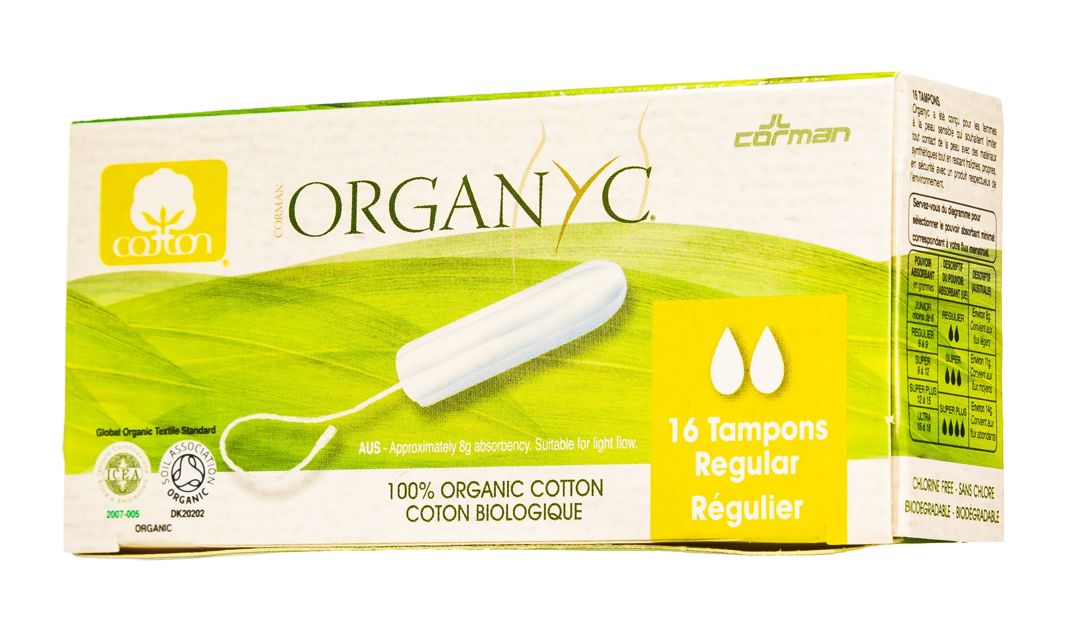 Органик Тампоны Регулар, без аппликатора, 16шт (Organyc, female hygiene) Органик Тампоны Регулар, без аппликатора, 16шт (Organyc, female hygiene) фото 2