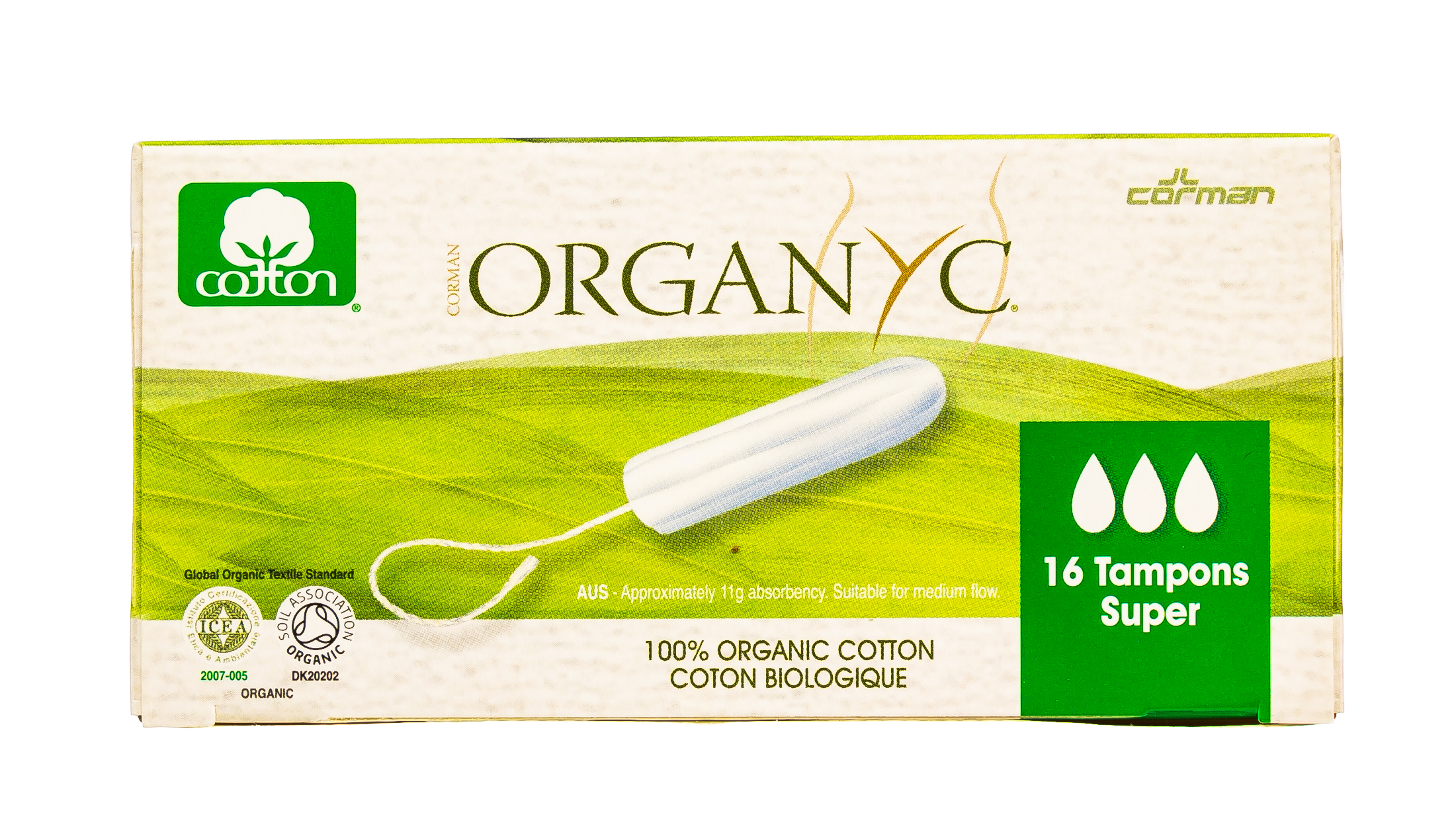 Органик Тампоны Супер, без аппликатора, 16шт (Organyc, female hygiene) Органик Тампоны Супер, без аппликатора, 16шт (Organyc, female hygiene) фото 1