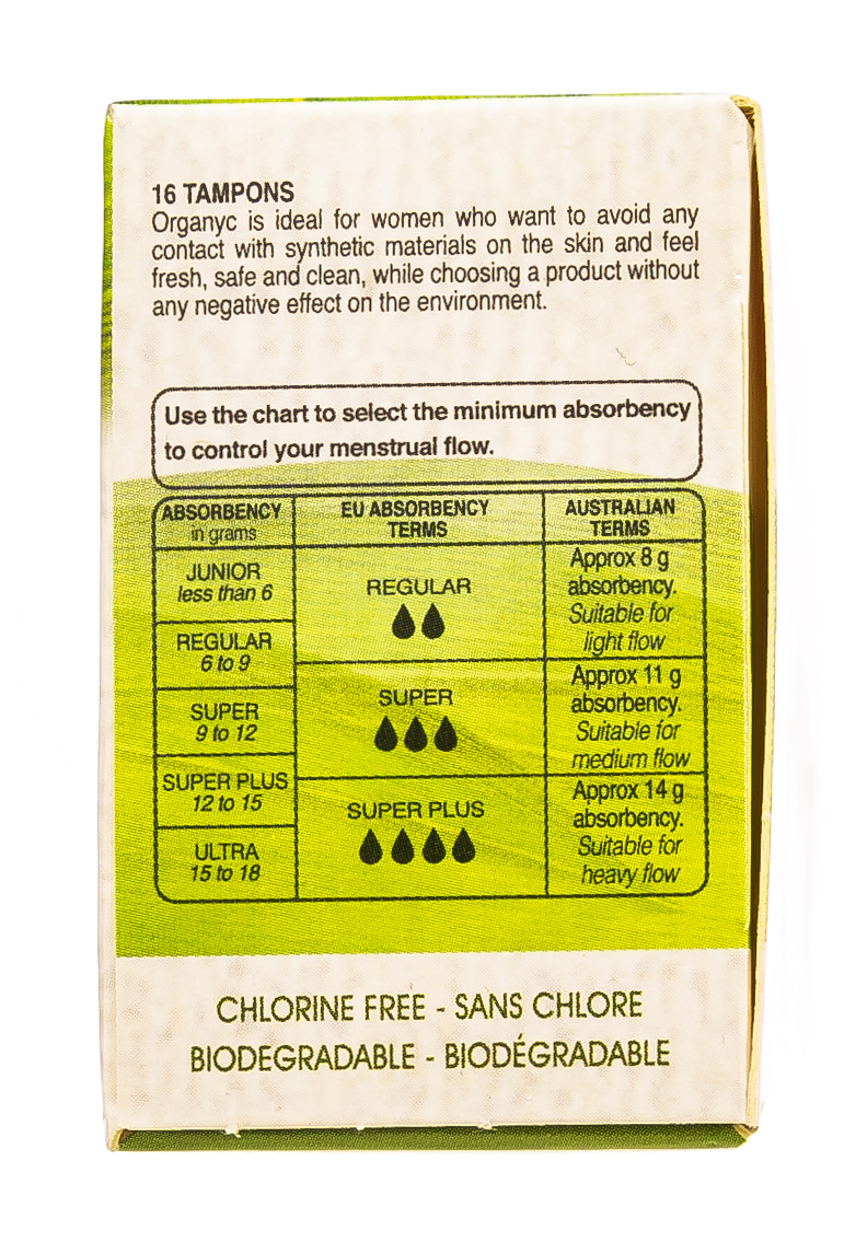 Органик Тампоны Супер плюс, без аппликатора, 16шт (Organyc, female hygiene) фото 5