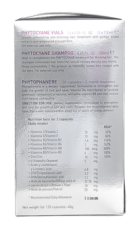 Фито НАБОР: Фитоциан ампулы 12 + Фитофанер 120 + Фитоциан шампунь 250 мл (Phyto, Средства против выпадения волос) фото 6