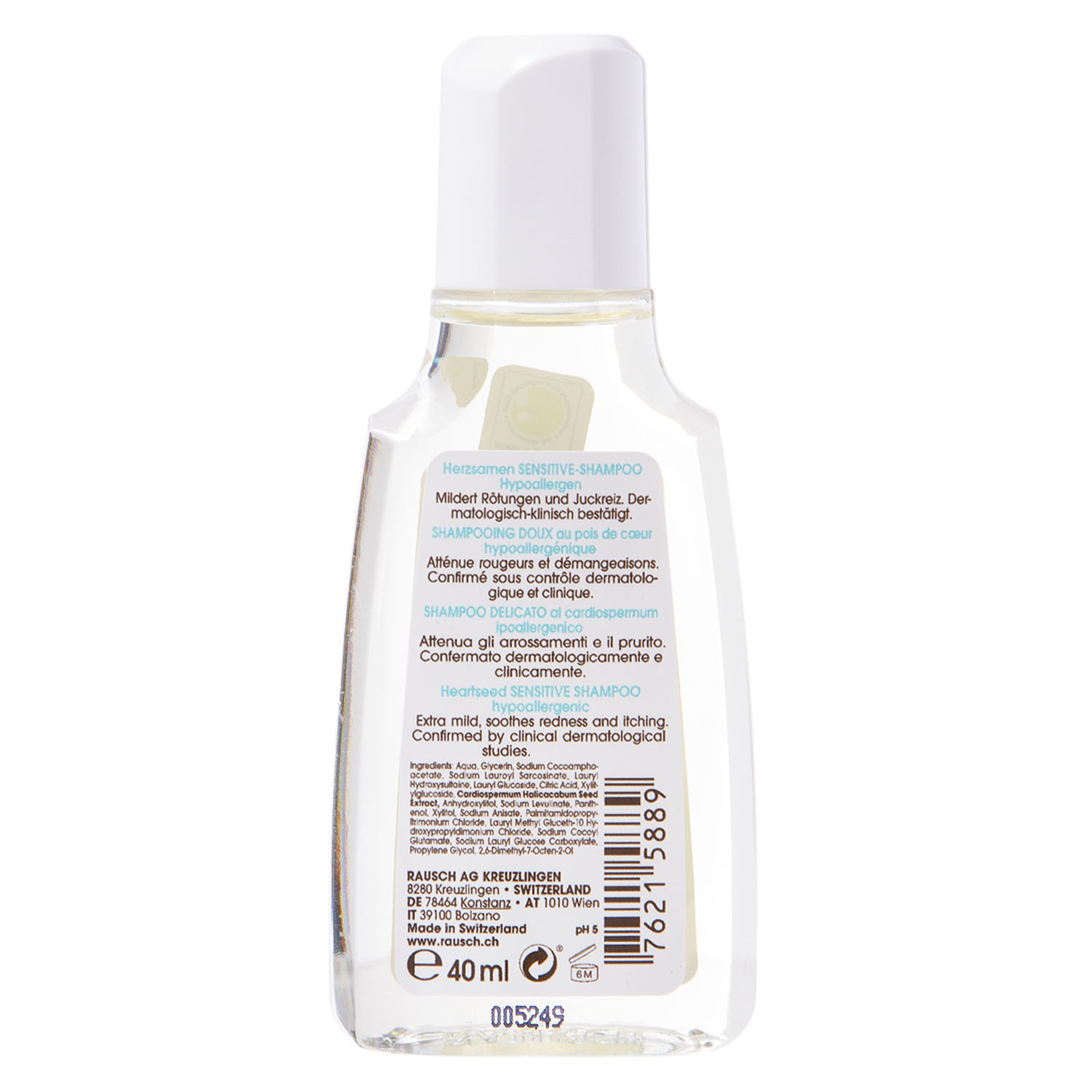 Рауш Шампунь для чувствительной кожи головы, 40 мл (Rausch, Для чувствительной кожи головы) фото 2