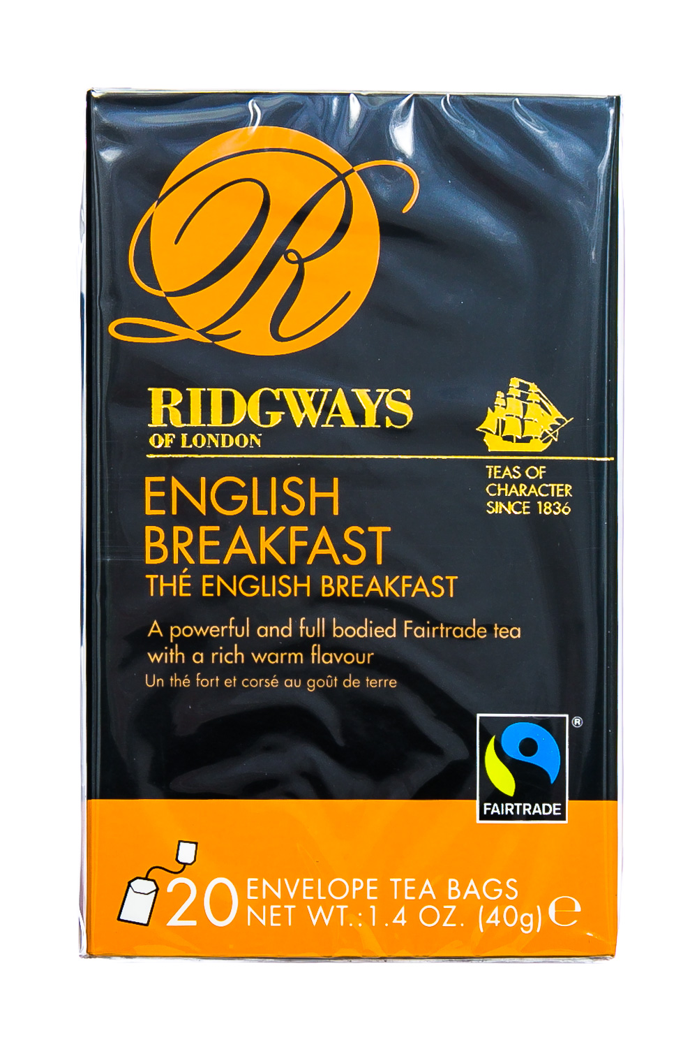 Риджвейс оф Лондон Чай черный Английский завтрак (20 пак. с ярл. в инд.упак.) (Ridgways of London, Black tea) Риджвейс оф Лондон Чай черный Английский завтрак (20 пак. с ярл. в инд.упак.) (Ridgways of London, Black tea) фото 1
