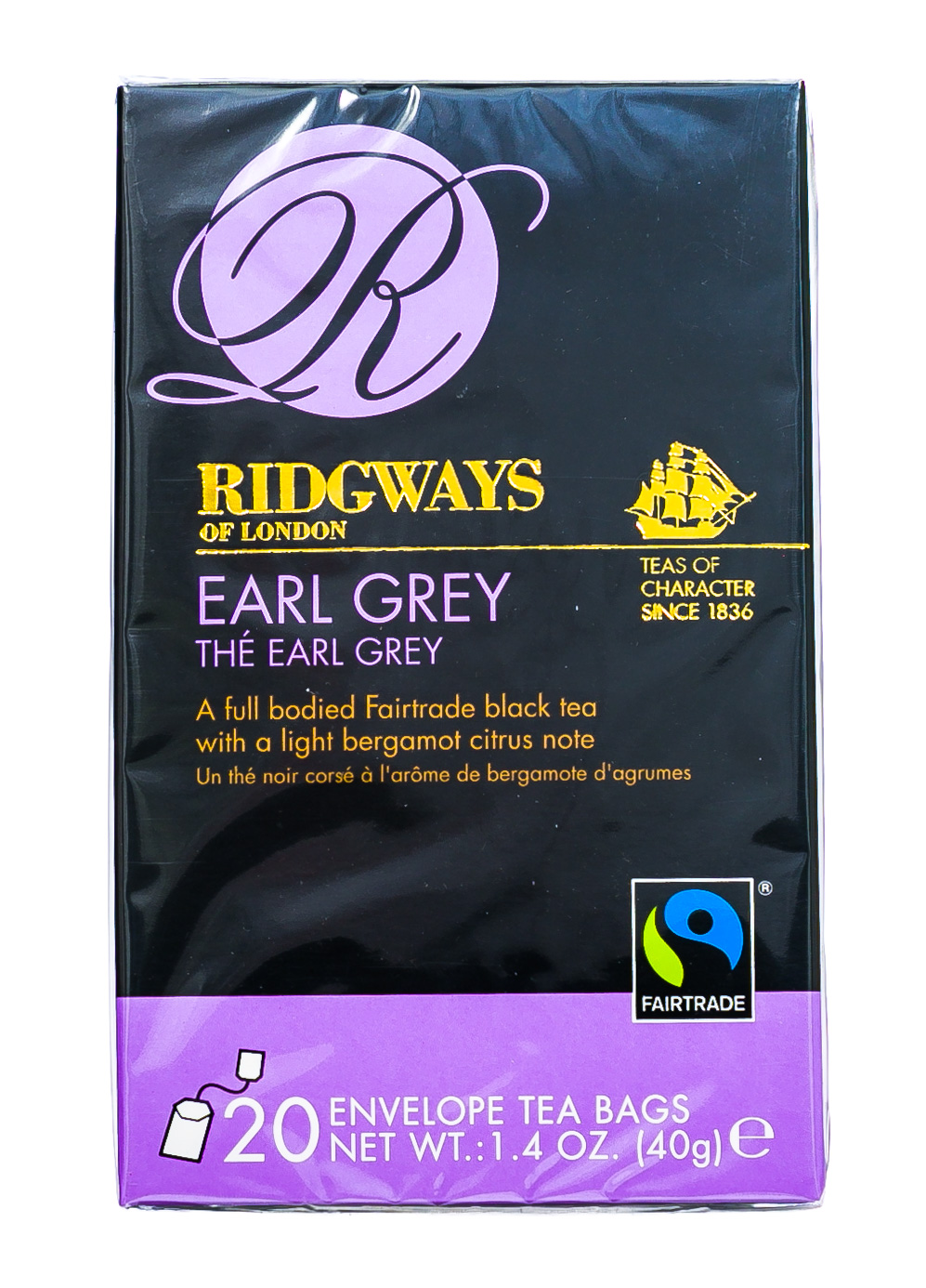 Риджвейс оф Лондон Чай черный Эрл Грей 20 пак. (Ridgways of London, Black tea) фото 1