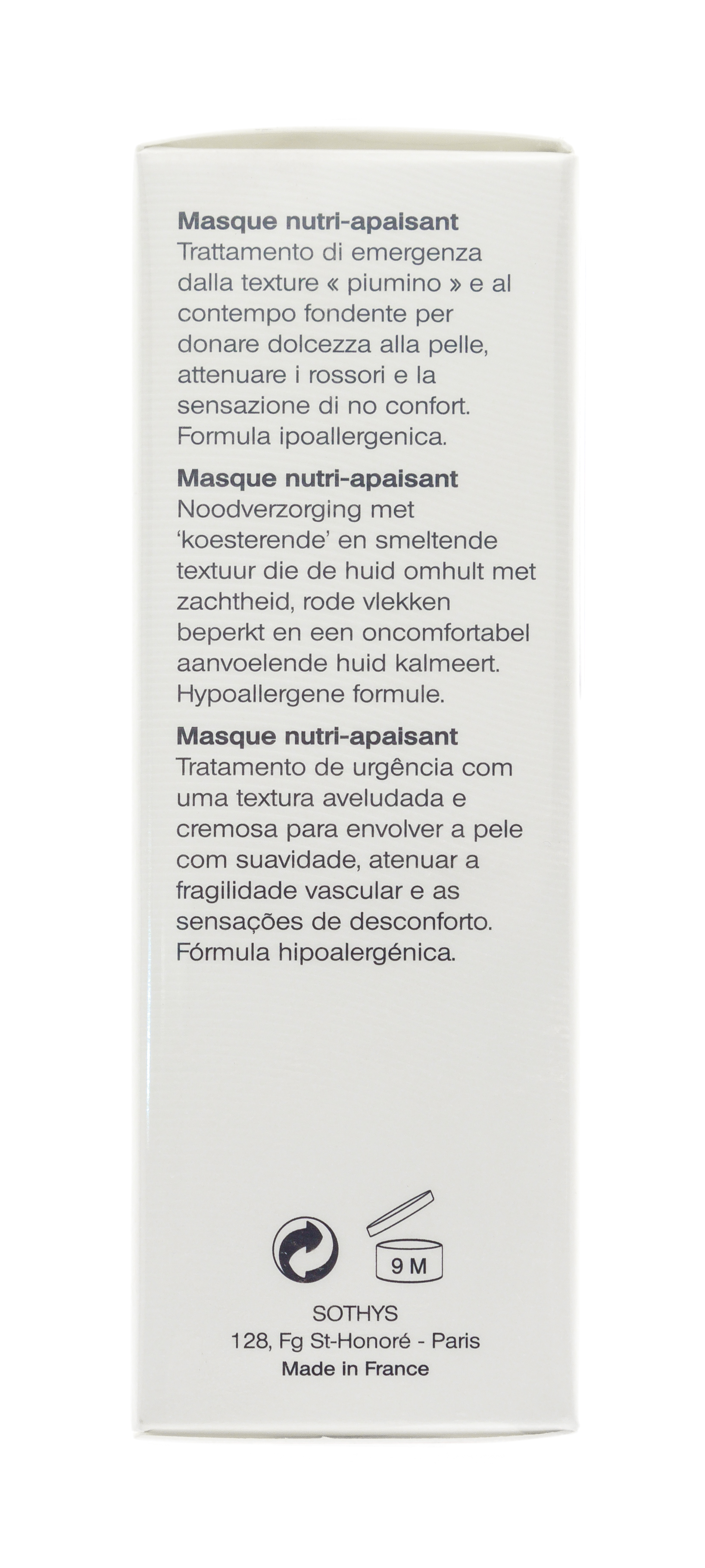 Сотис Успокаивающая питательная SOS-маска для чувствительной кожи, 50 мл (Sothys, Sensitive Skin Line With Spa Thermal Water) фото 8
