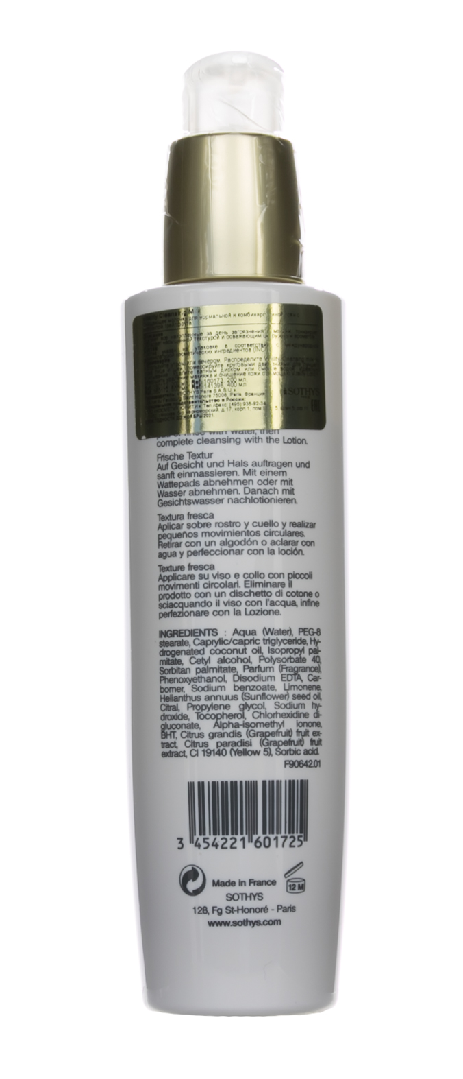 Сотис Очищающее молочко для кожи с хрупкими капиллярами, с экстрактом гамамелиса, 200 мл (Sothys, Cleansers & Lotions) фото 3