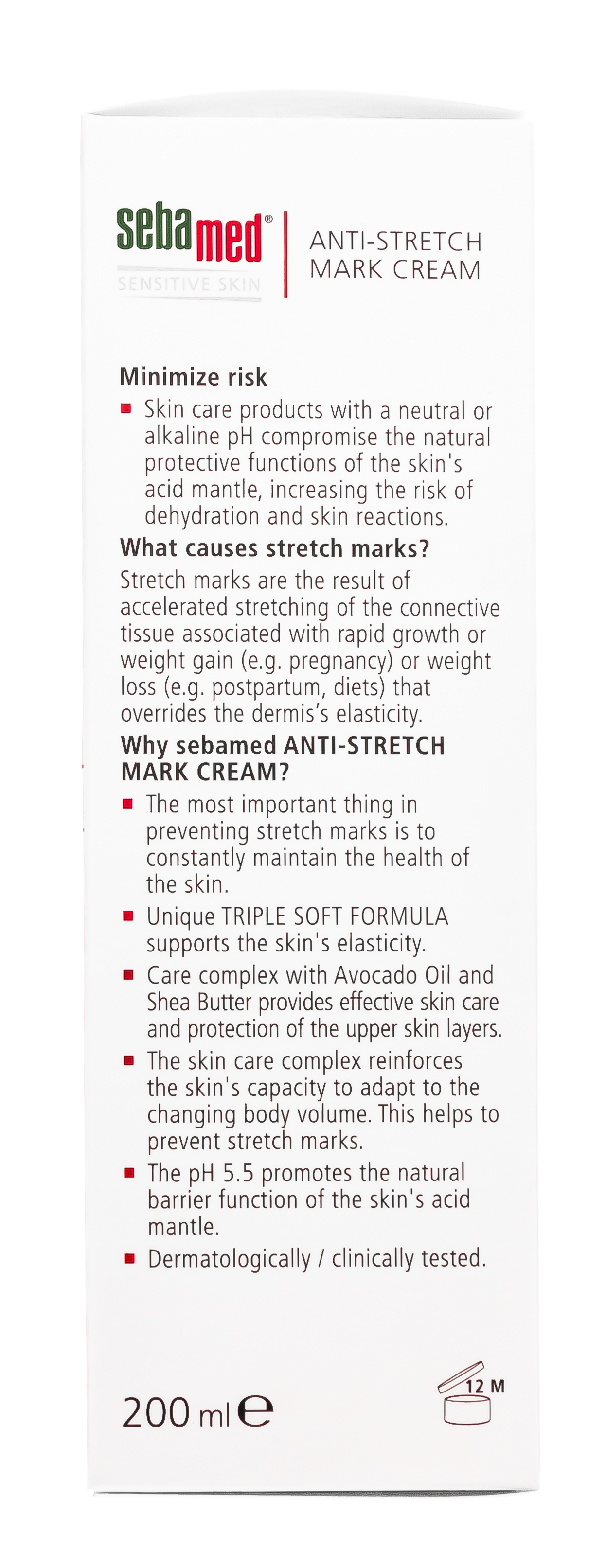 Себамед Крем против растяжек Sensitive Skin Anti-Stretch Mark Cream 200 мл (Sebamed, Sensitive Skin) фото 5