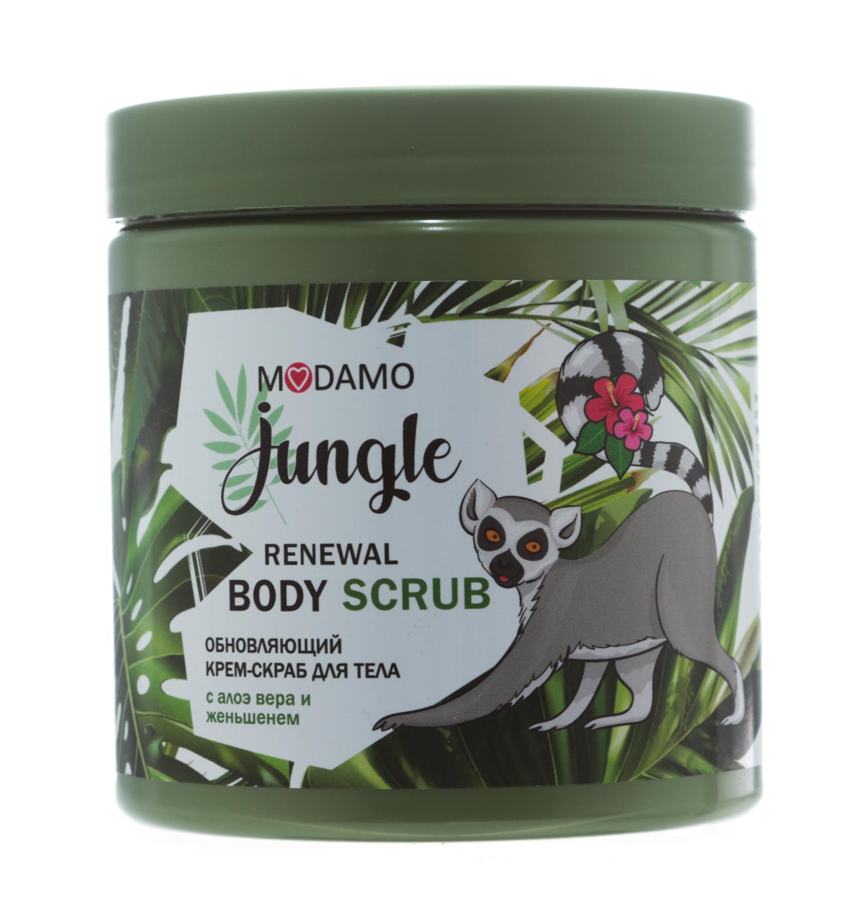 Модамо Крем- Скраб для тела обновляющий  с алоэ вера и женьшенем 500 мл (Modamo, Jungle) фото 2