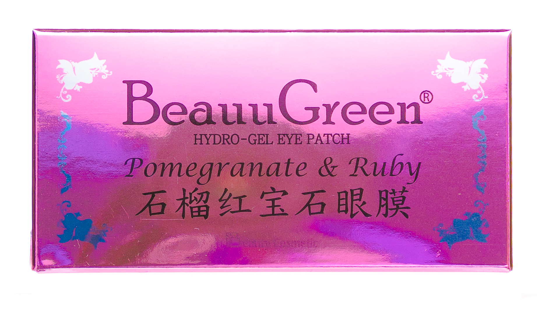 БиауГрин Гидрогелевые патчи для кожи вокруг глаз с экстрактом граната и рубиновой пудрой 60шт (BeauuGreen, Для лица) фото 1