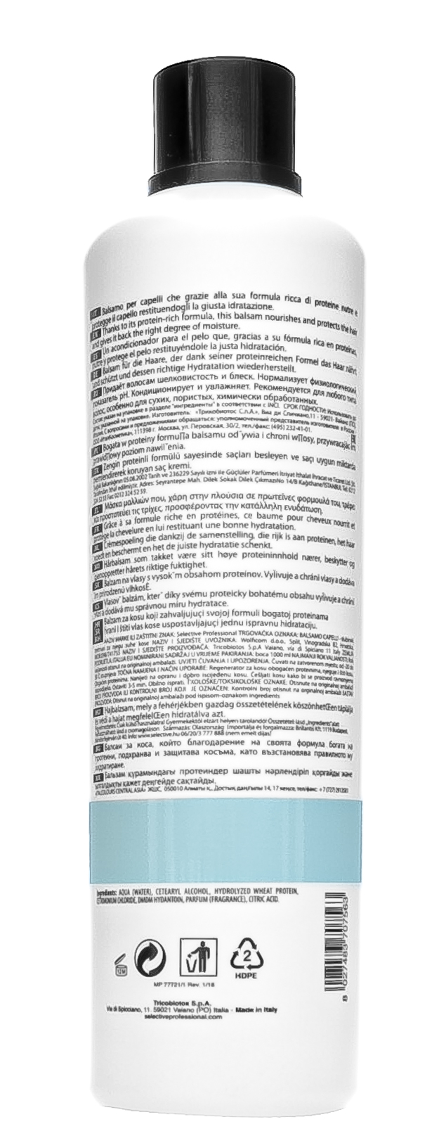 Селектив Бальзам увлажняющий для сухих и нормальных волос 1000 мл (Selective, Artistic Flair Line) фото 2