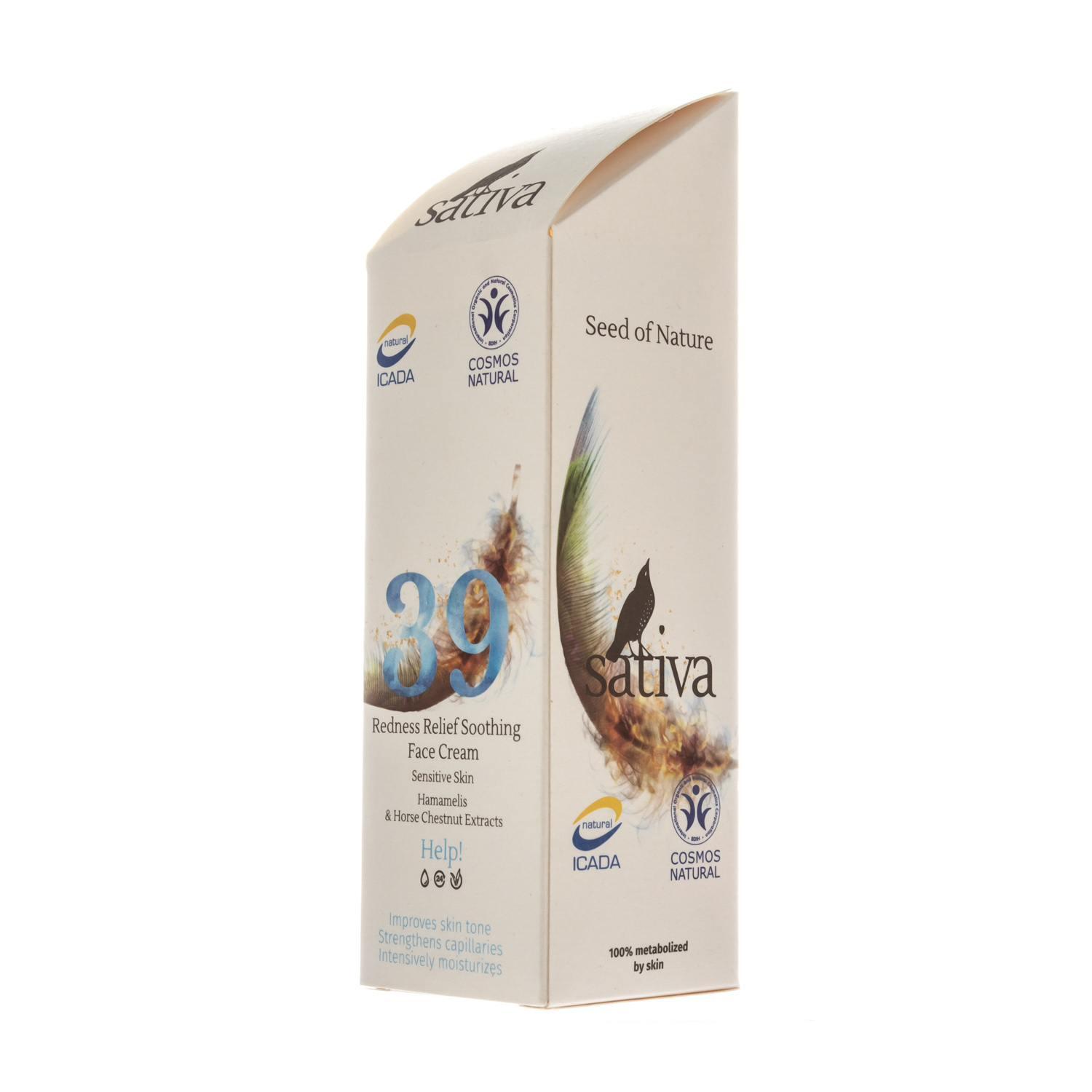 Сатива Крем для чувствительной легко краснеющей кожи лица №39  50 мл (Sativa, Help!) фото 2
