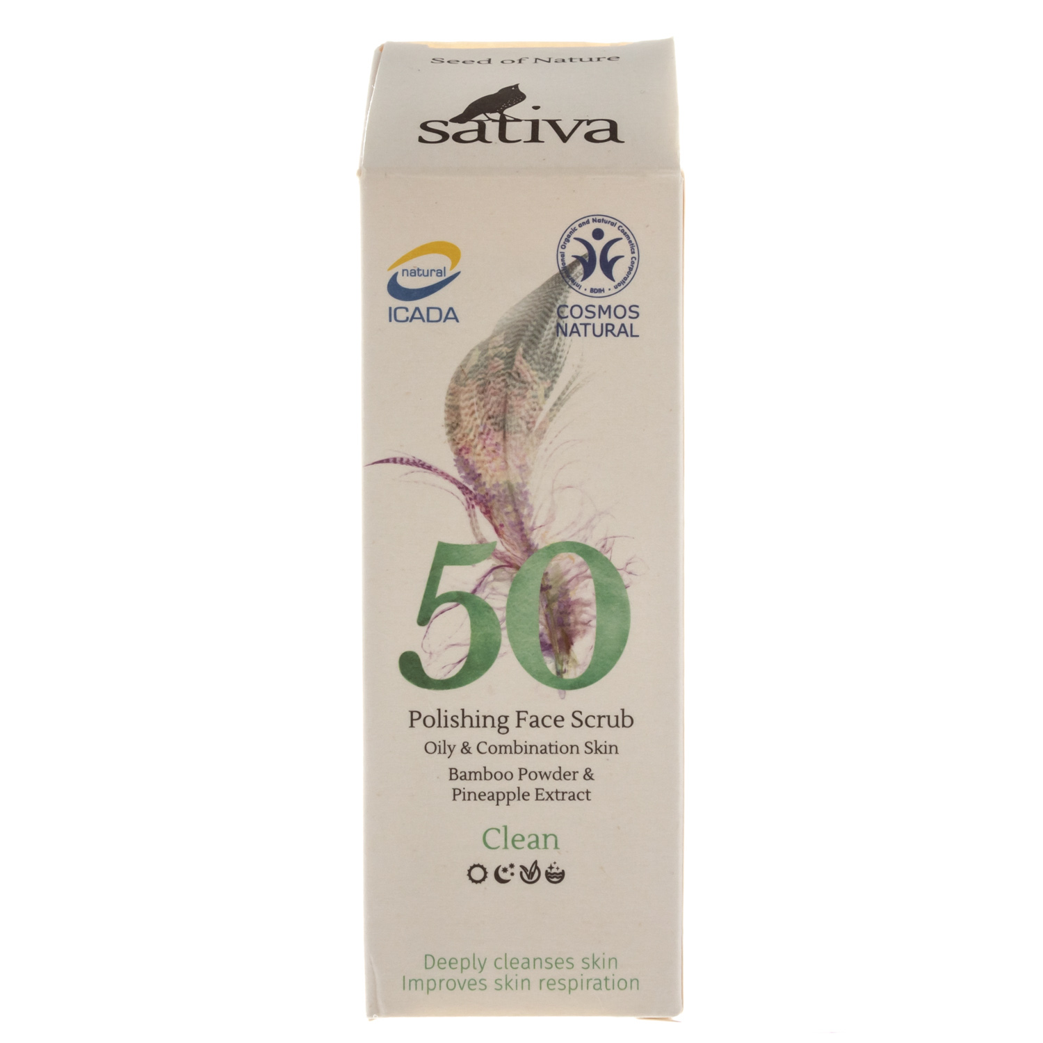 Сатива Полирующий скраб для лица № 50, 50 мл (Sativa, Clean) фото 1