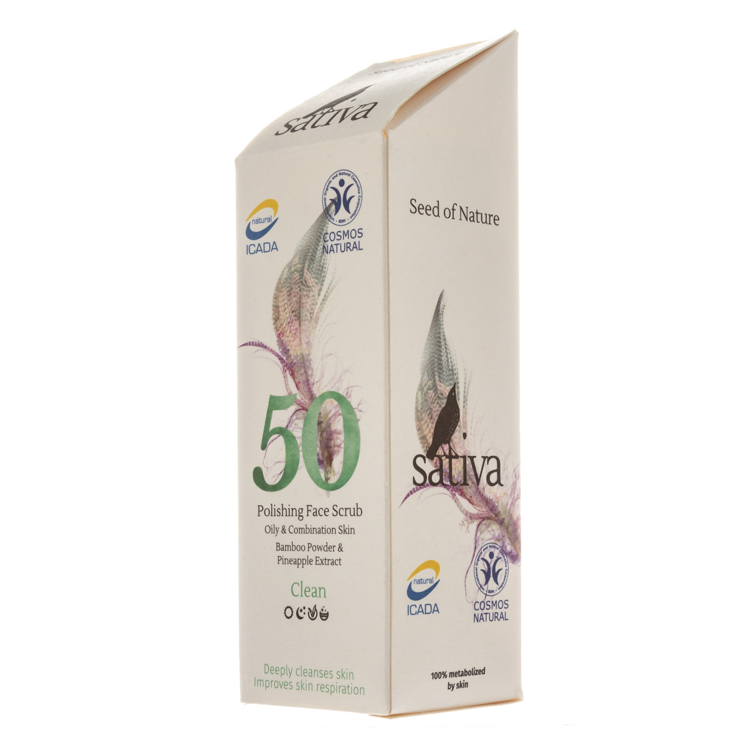 Сатива Полирующий скраб для лица № 50, 50 мл (Sativa, Clean) фото 2