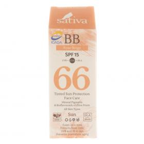 Sativa ВВ-крем ухаживающий 66 Rose Beige SPF 15, 30 мл. фото