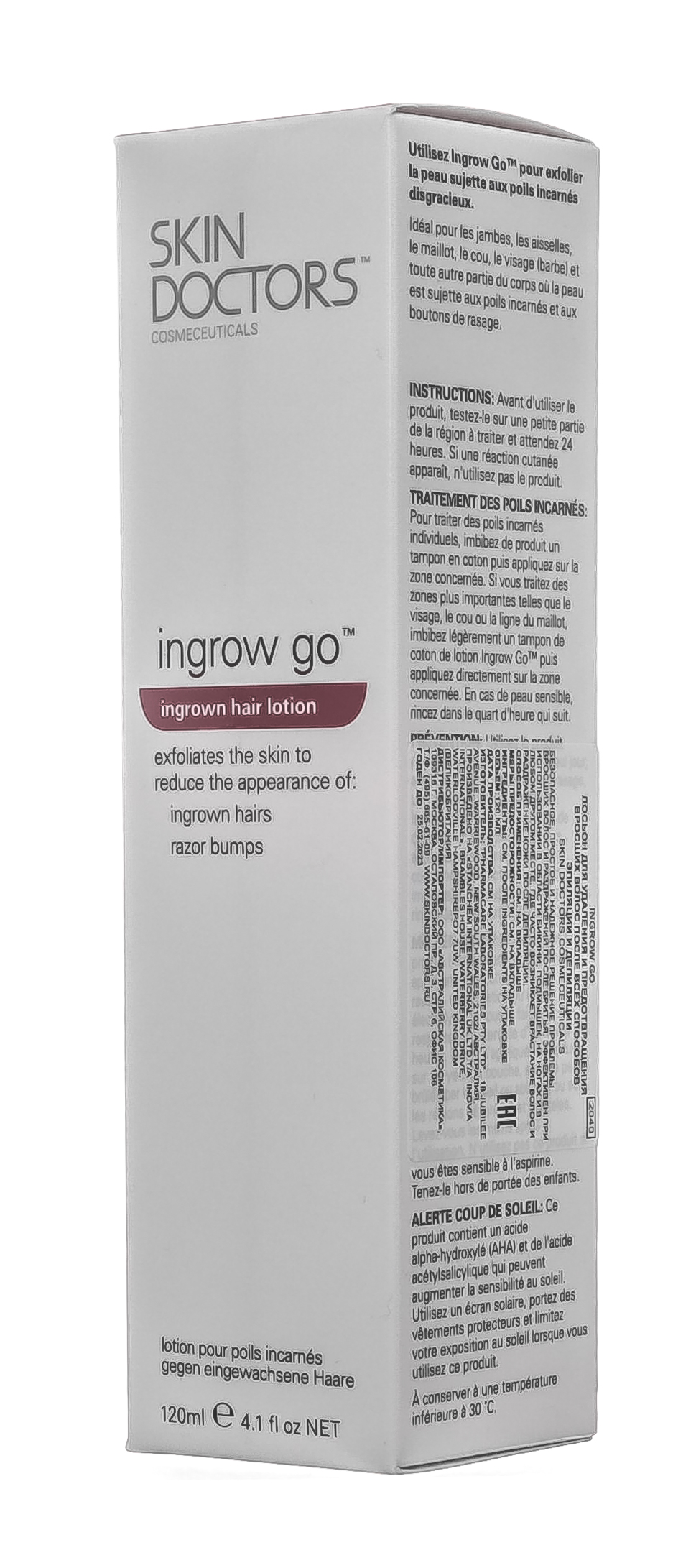 Скин Докторс Лосьон для удаления и предотвращения появления вросших волос  Ingrow Go, 120 мл (Skin Doctors, Hair No More) фото 3