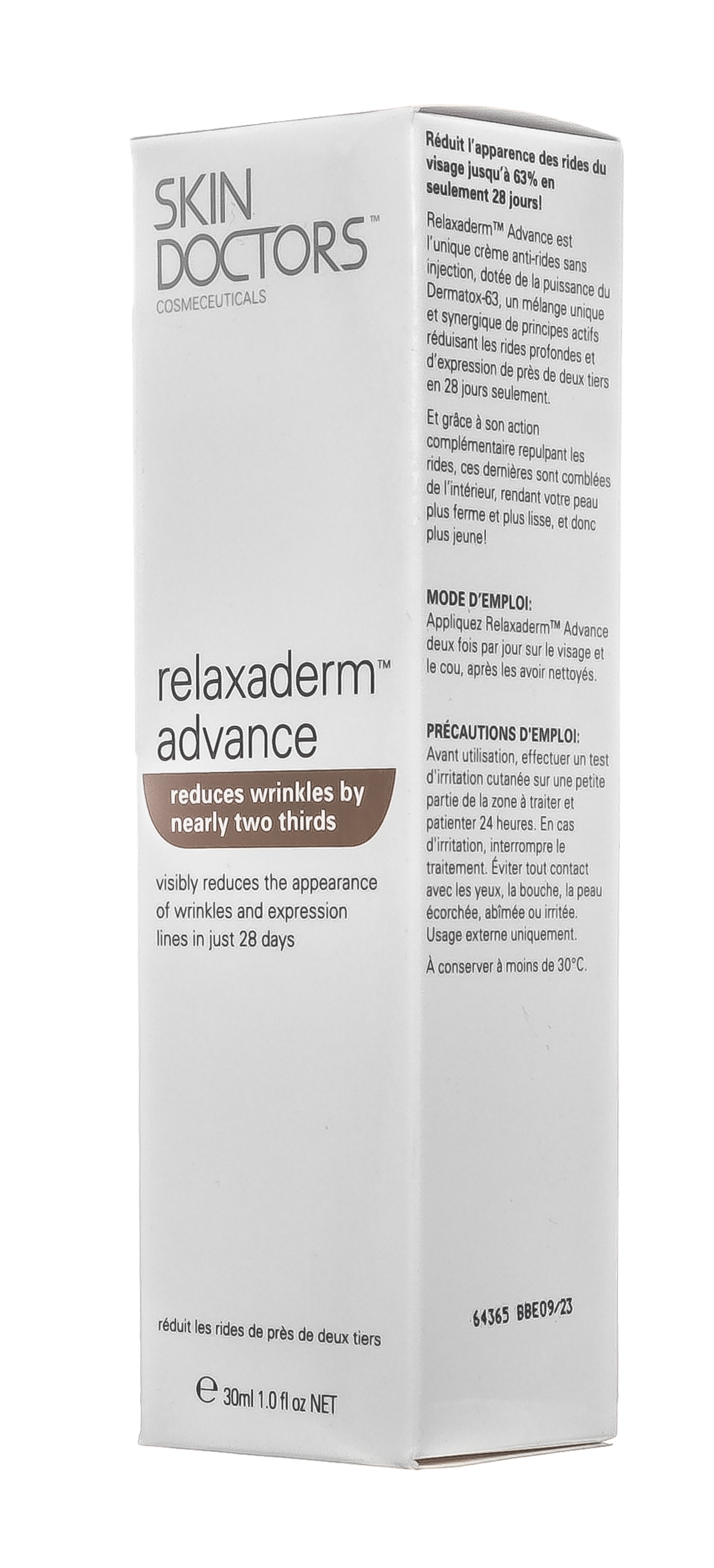 Скин Докторс Прогрессивный крем для лица против морщин и мимических  линий Relaxaderm 30 мл (Skin Doctors, Antiage) фото 3