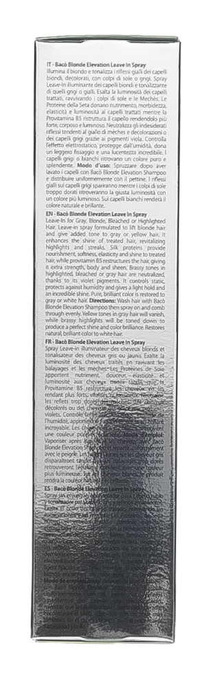 Каарал Несмываемый спрей-блеск для светлых, седых и желтых волос 150 мл (Kaaral, Baco) фото 3