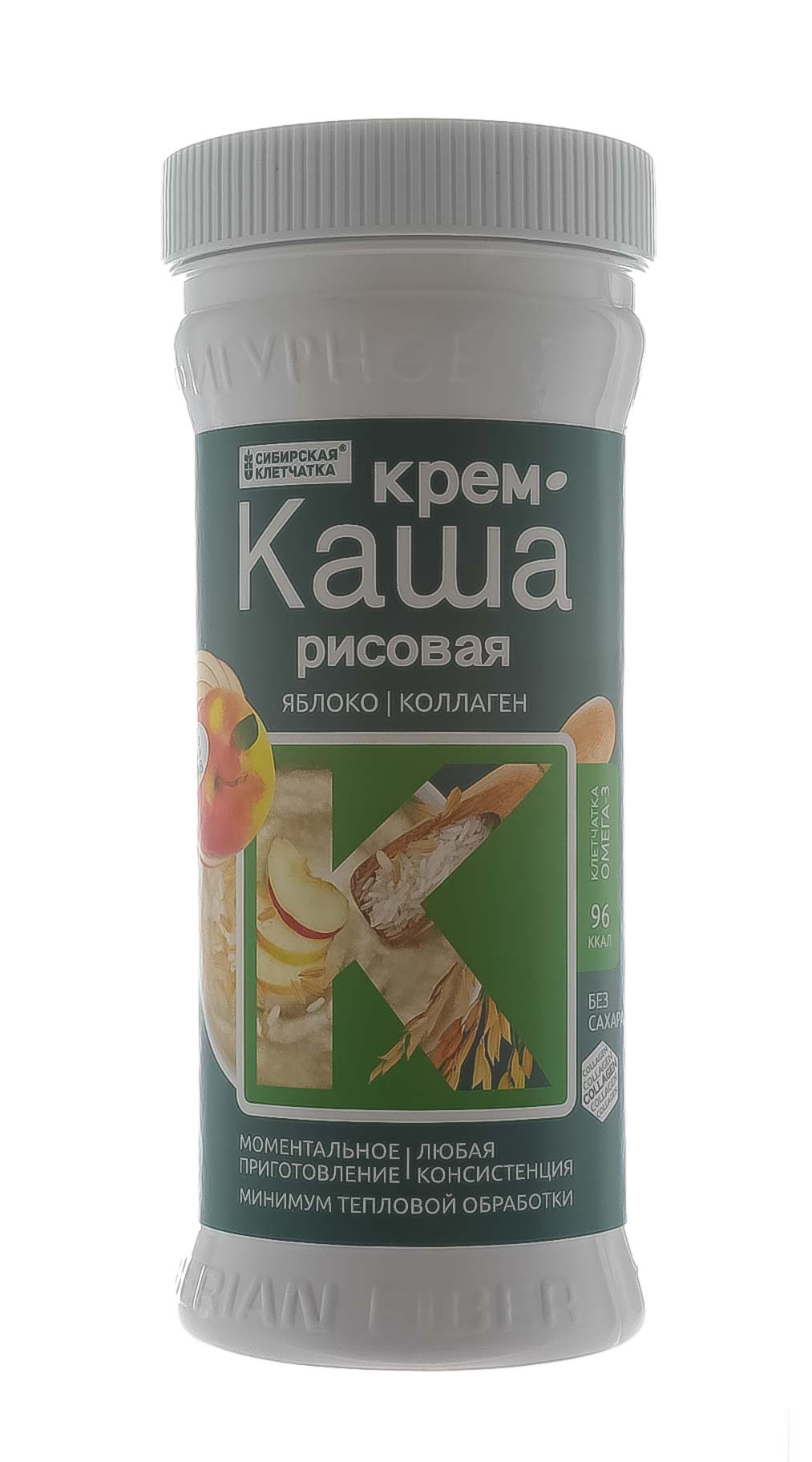  Крем каша рисовая с яблоком и коллагеном, 400 гр (Сибирская клетчатка, Здоровое питание) фото 2