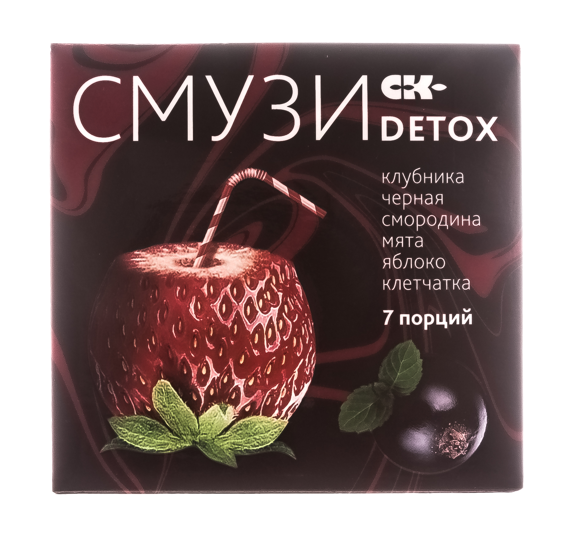 Смузи Detox мята, клубника, чёрная смородина, яблоко 12 гр х 7 пакетиков (Сибирская клетчатка, Смузи Detox)  Смузи Detox мята, клубника, чёрная смородина, яблоко 12 гр х 7 пакетиков (Сибирская клетчатка, Смузи Detox) фото 2