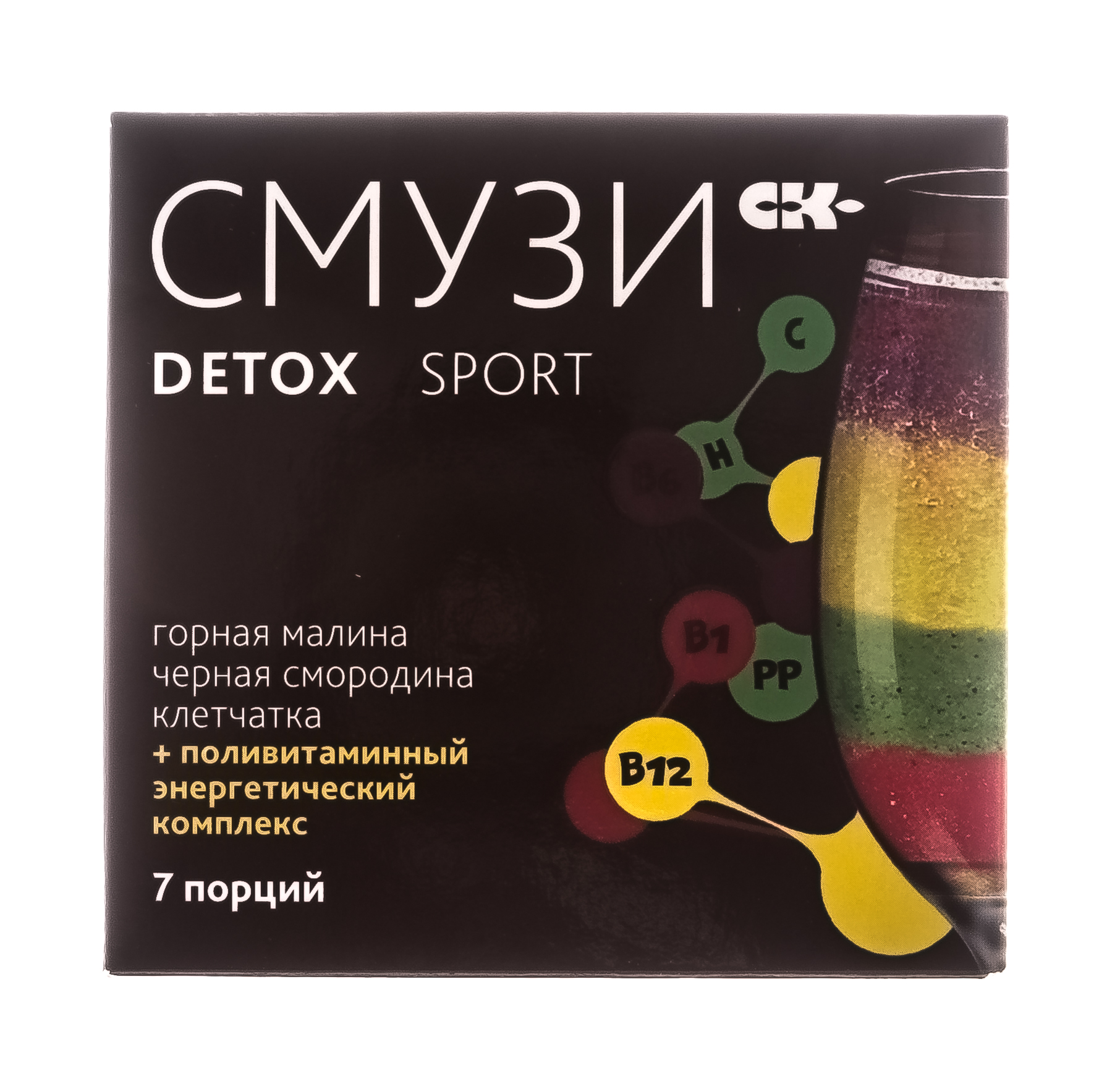 Смузи Detox c малиной и чёрной смородиной 12 гр х 7 пакетиков (Сибирская клетчатка, Смузи Detox) фото 3