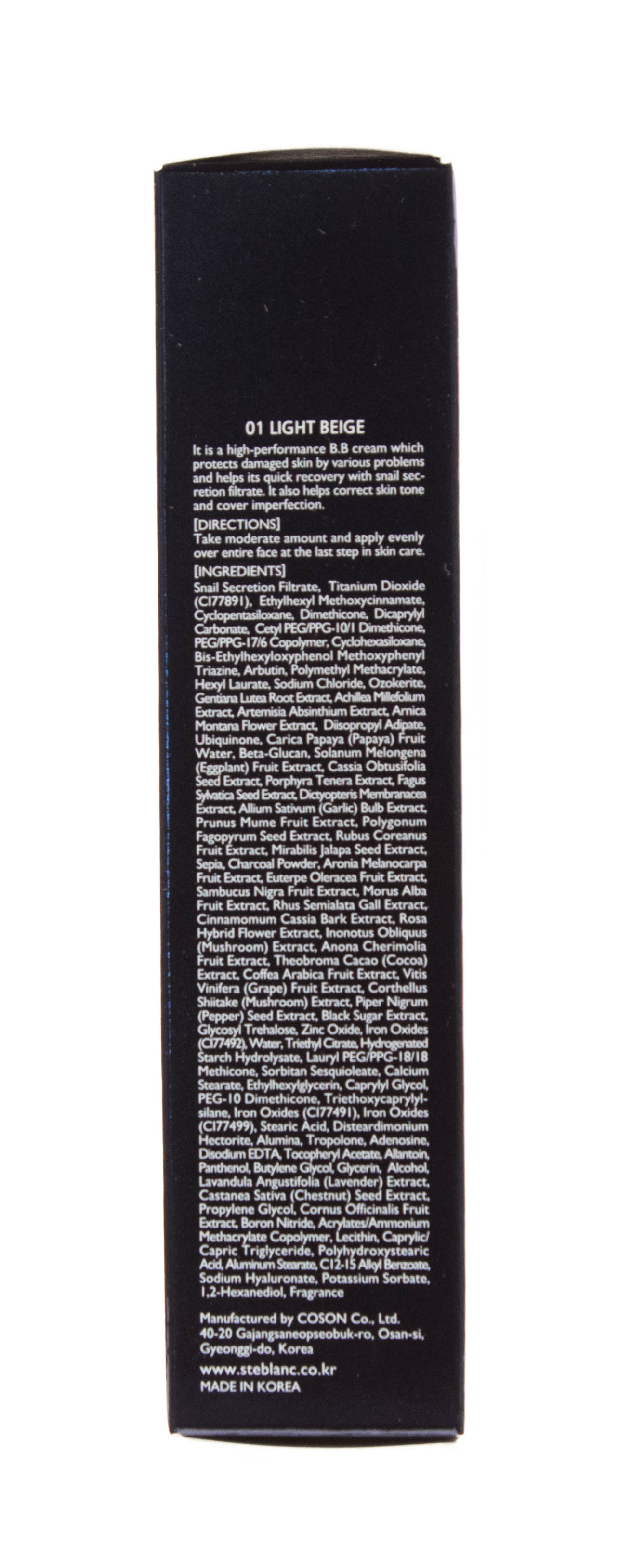 Стебланк ВВ крем с муцином Черной улитки тон 01  50мл (Steblanc, Black snail) фото 5