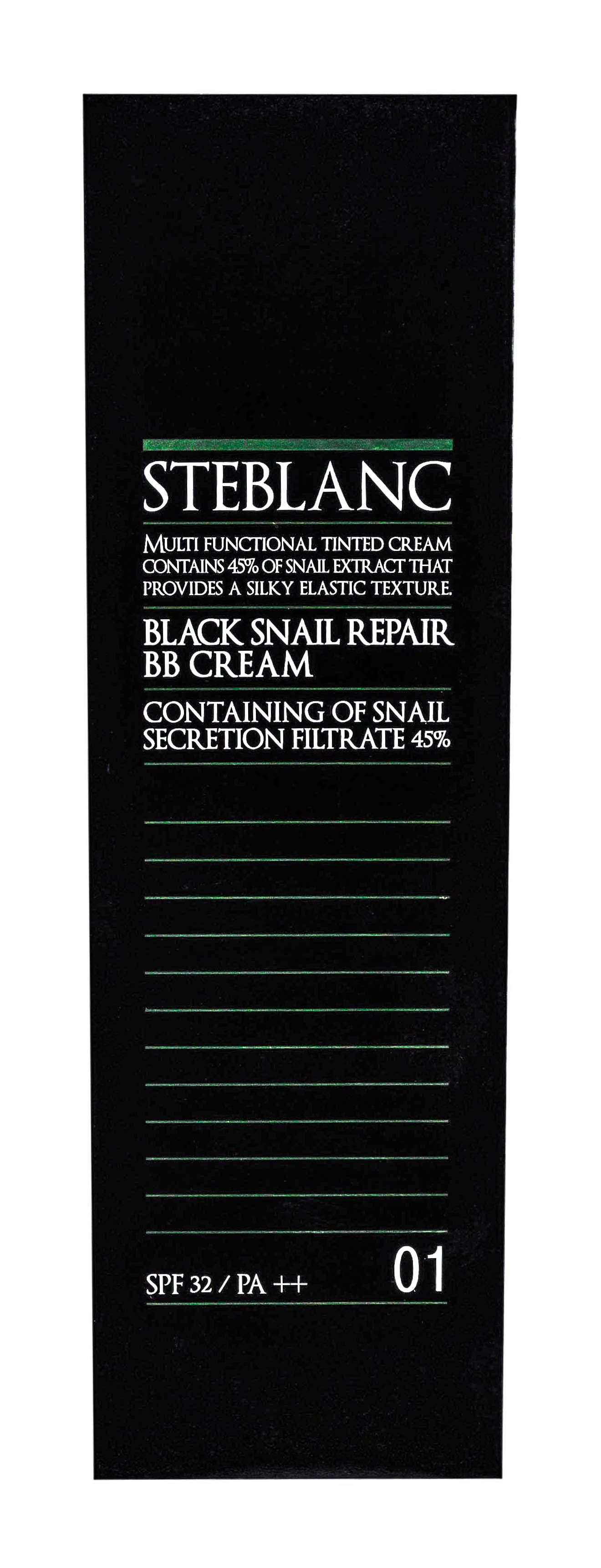 Стебланк ВВ крем с муцином Черной улитки тон 01  50мл (Steblanc, Black snail) фото 7