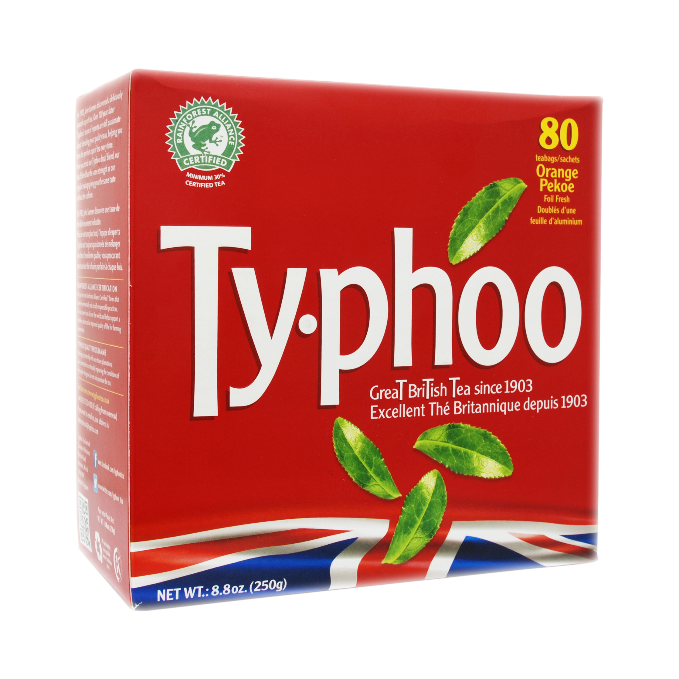 Тайфу Чай черный британский купаж 80 пак 250г (Typhoo, Black tea) Тайфу Чай черный британский купаж 80 пак 250г (Typhoo, Black tea) фото 1