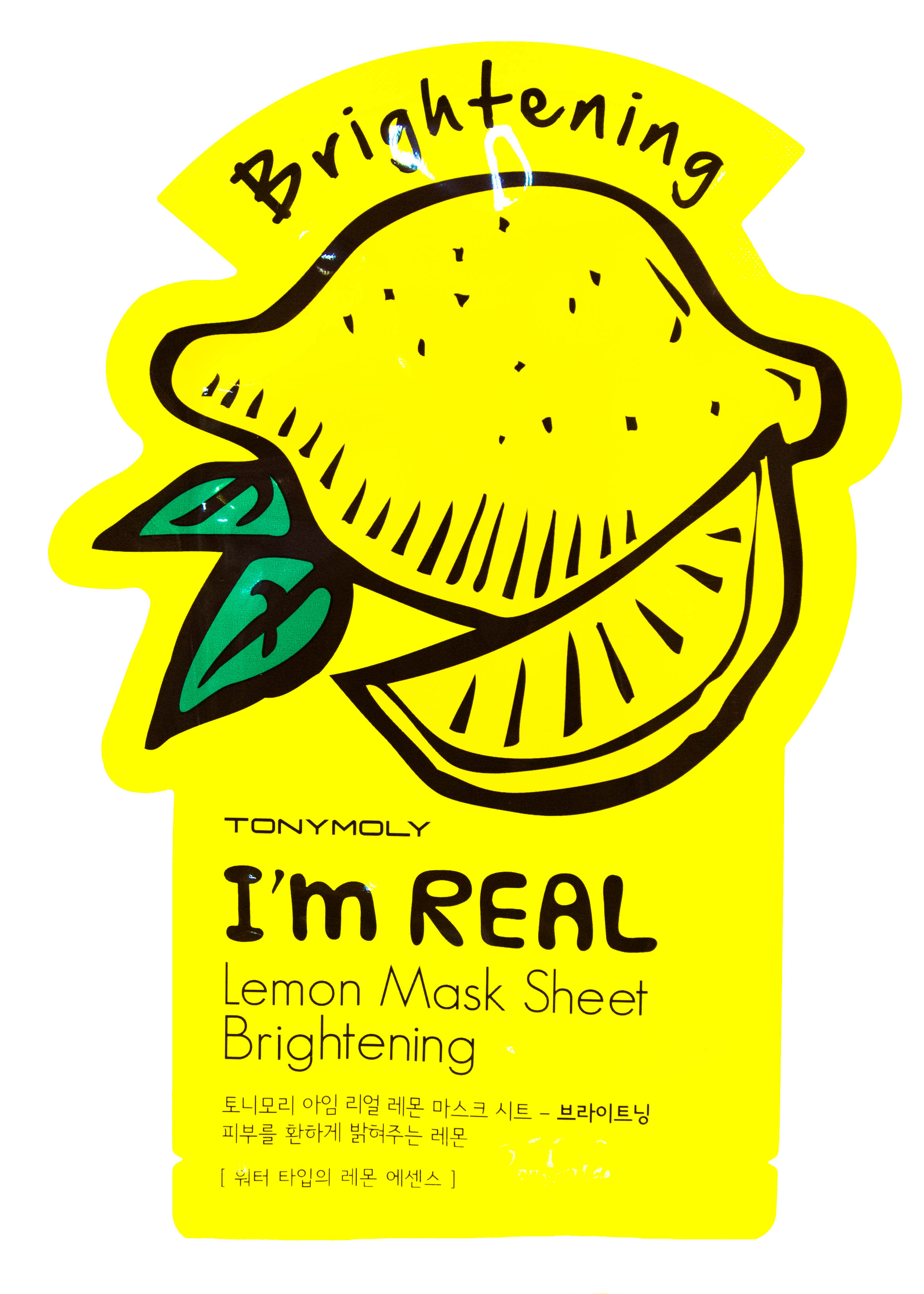 Тони Моли Одноразовая осветляющая маска для лица с экстрактом лимона 21 мл (Tony Moly, I am real) фото 1