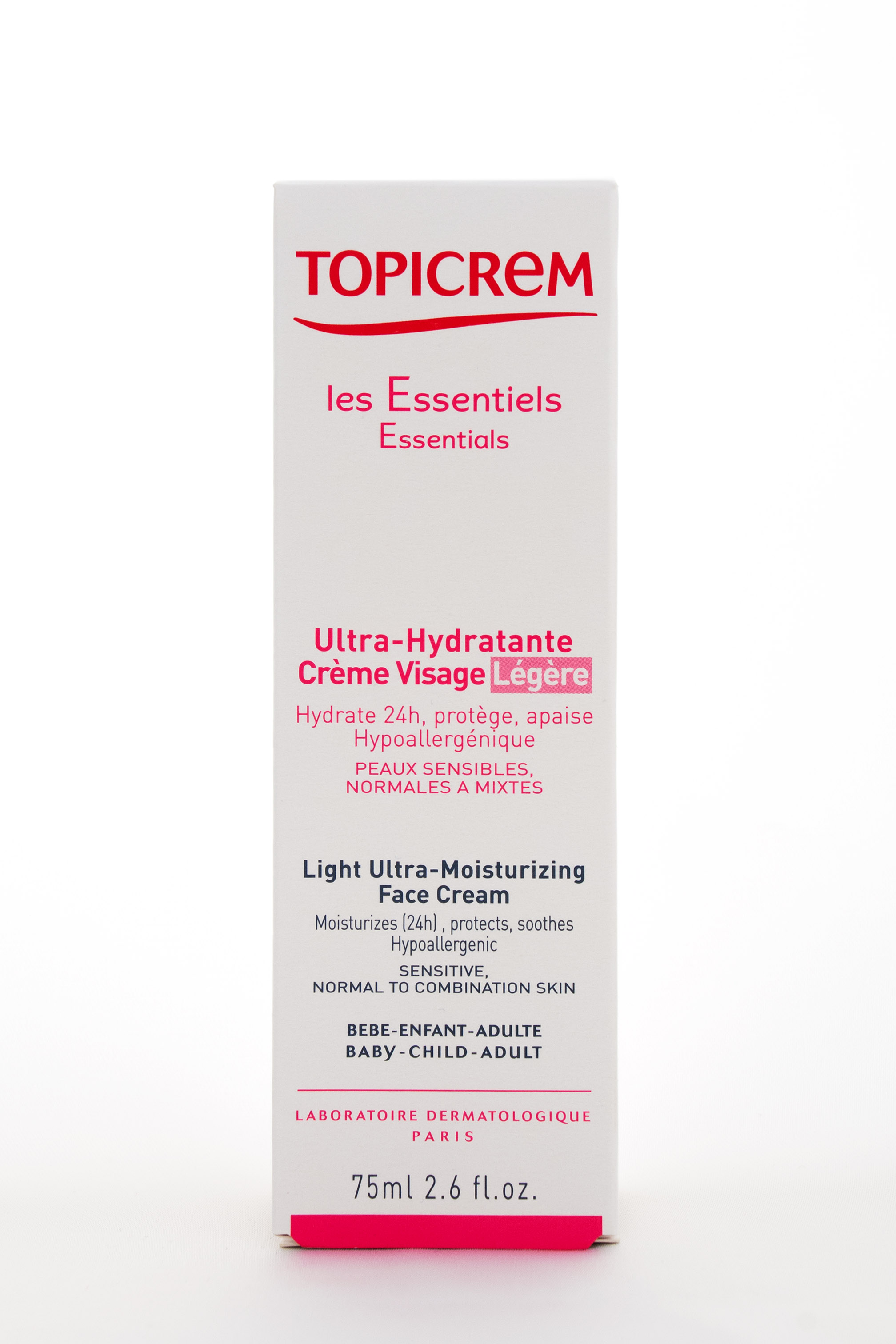 Топикрем Легкий ультра-увлажняющий крем для лица 75 мл (Topicrem, Essentials) фото 1