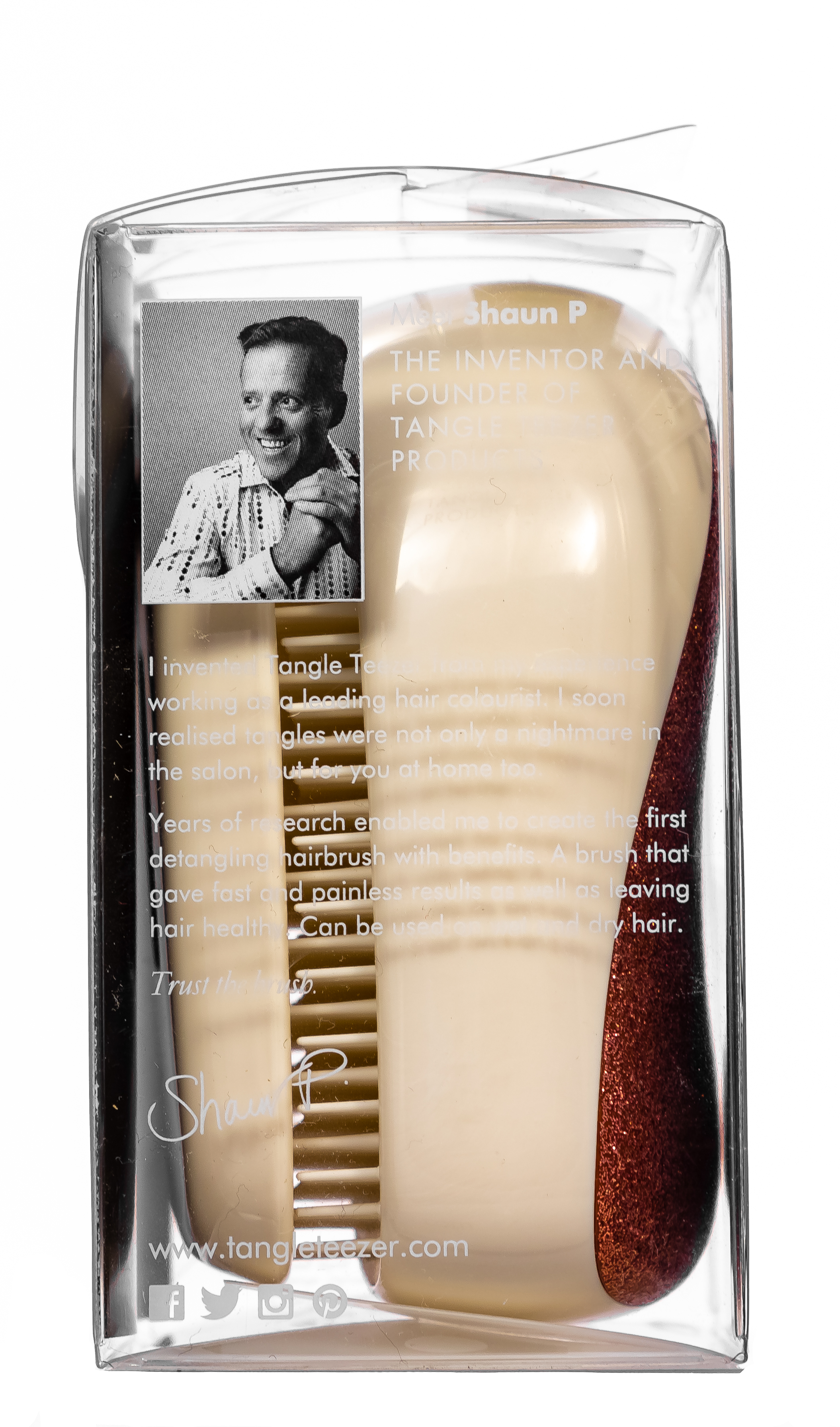 Тангл Тизер Расческа Rose Gold Glaze 1 шт (Tangle Teezer, Compact Styler) фото 5