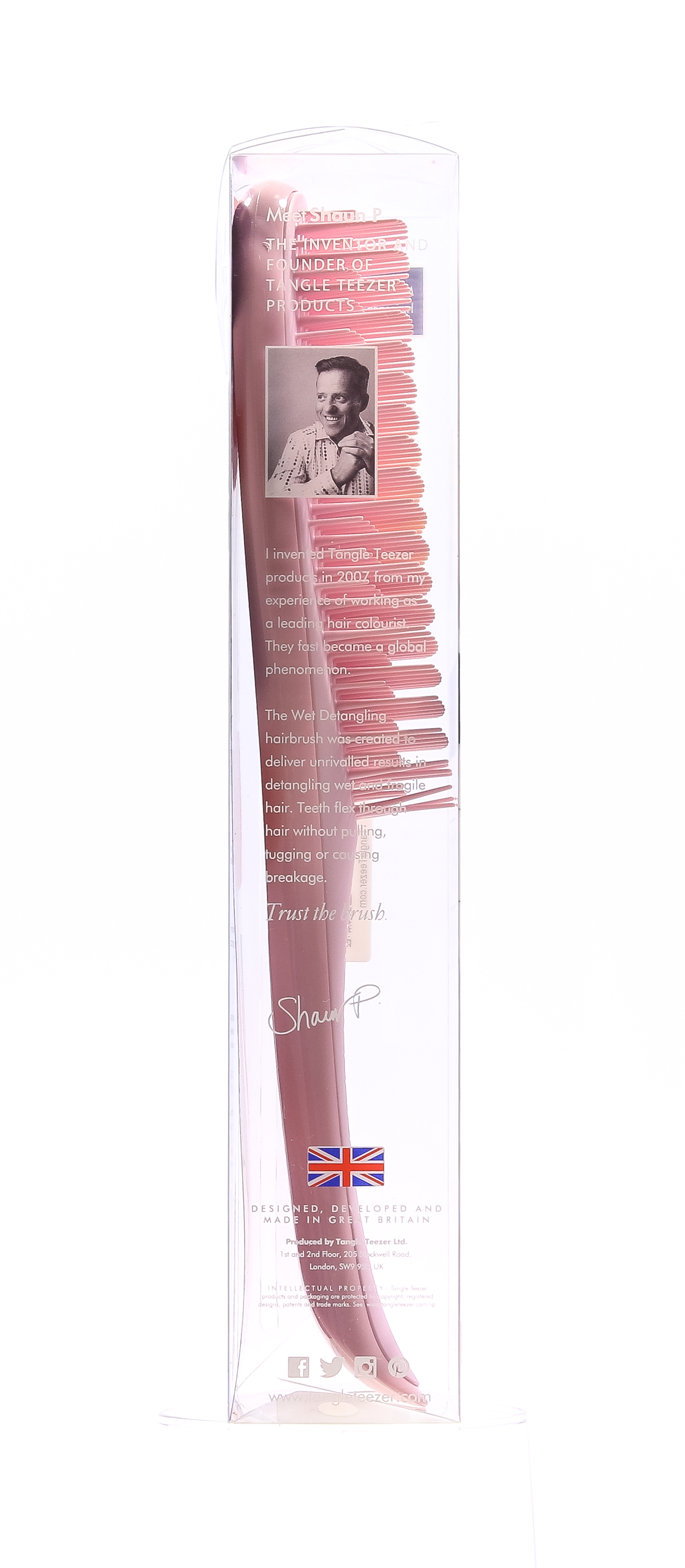 Тангл Тизер Расческа Millennial Pink нежно-розовый (Tangle Teezer, The Wet Detangler) фото 3