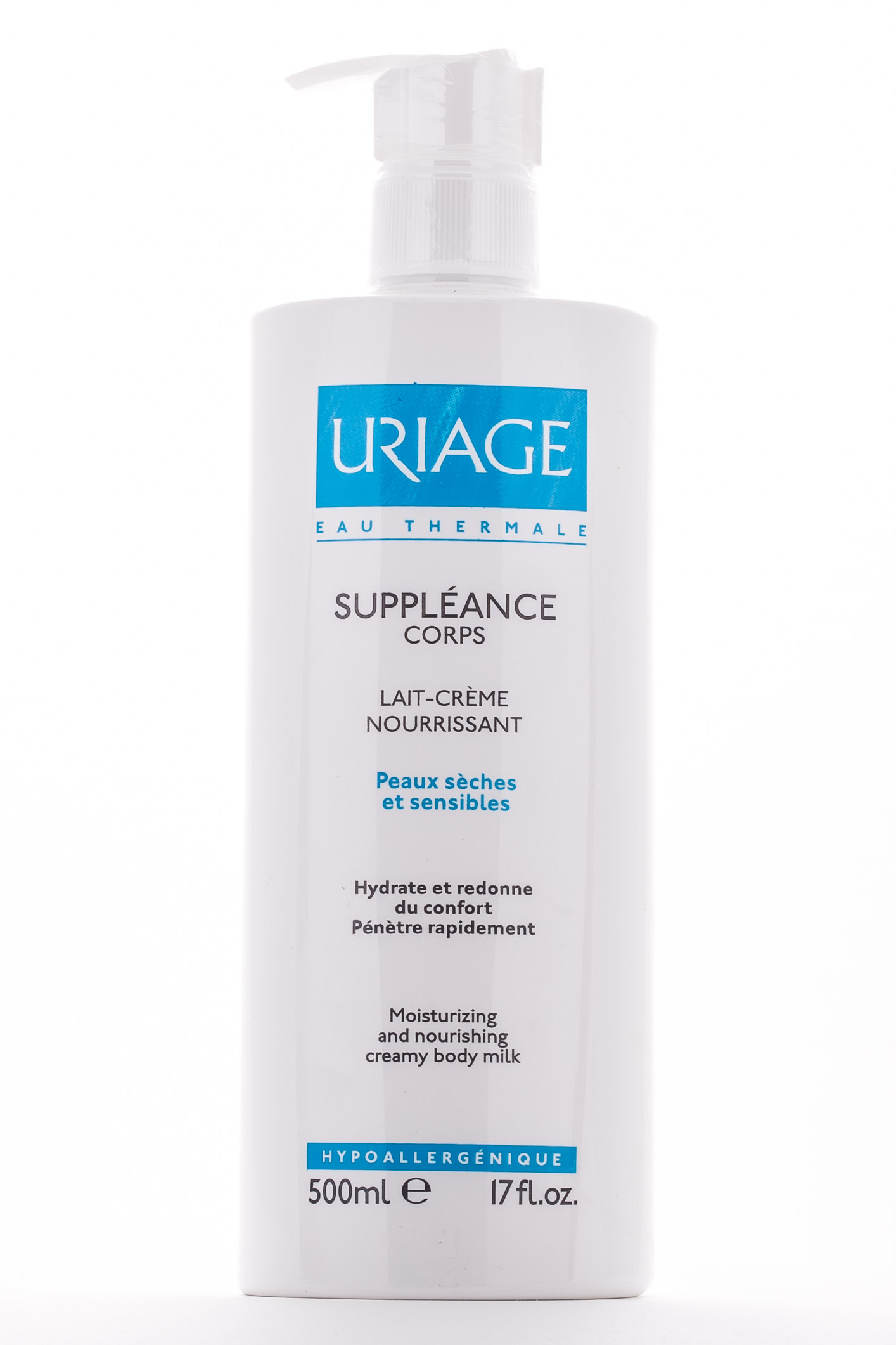 Урьяж Сюплеанс питательное и увлажняющее молочко-крем для тела 500 мл (Uriage, Suppleance) Урьяж Сюплеанс питательное и увлажняющее молочко-крем для тела 500 мл (Uriage, Suppleance) фото 1