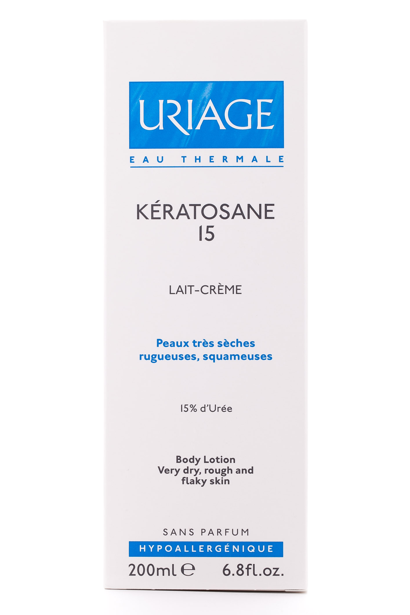 Урьяж Кератозан-15 Молочко для очень сухой шелушащейся  кожи с тенденцией к ихтиозу 200 мл (Uriage, Keratosane) Урьяж Кератозан-15 Молочко для очень сухой шелушащейся  кожи с тенденцией к ихтиозу 200 мл (Uriage, Keratosane) фото 2