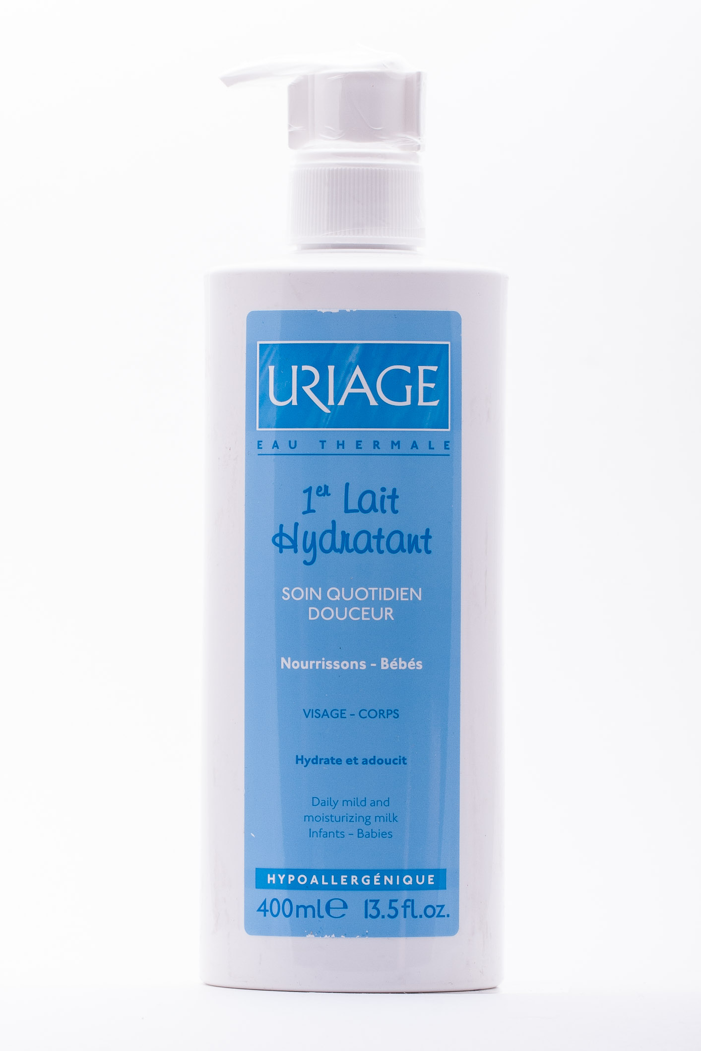 Урьяж Первое молочко -  Мягкое увлажняющее молочко для детей и новорожденных 400 мл (Uriage, Детская гамма) фото 1