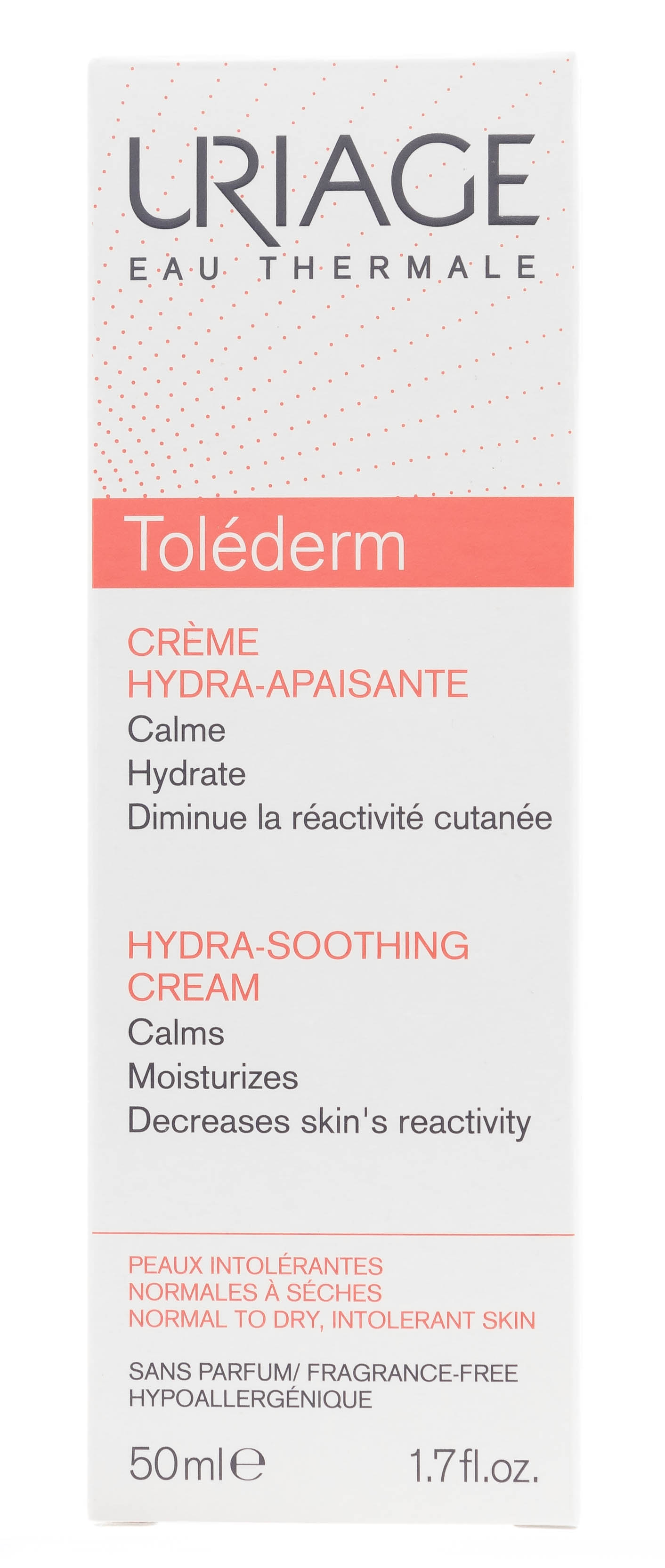 Урьяж Толедерм увлажняющий успокаивающий крем для нормальной обезвоженной сверхчувствительной кожа 50 мл (Uriage, Tolederm) фото 1